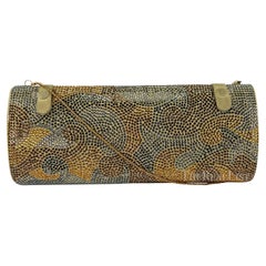 S/S 2000 Gianni Versace by Donatella Runway Gold Abstract Rhinestone Clutch