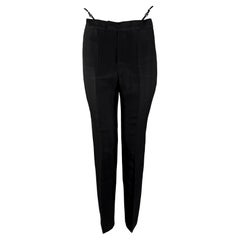 P/E 1998 Gucci by Tom Ford Pantaloni da passerella con cinturino perizoma con strass a forma di "G" quadrata nera