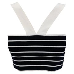 S/S 1996 Ralph Lauren Runway Navy White Stripe Crop Top