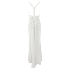 Late 1990s Valentino Garavani Backless White Y Strap Wedding Gown