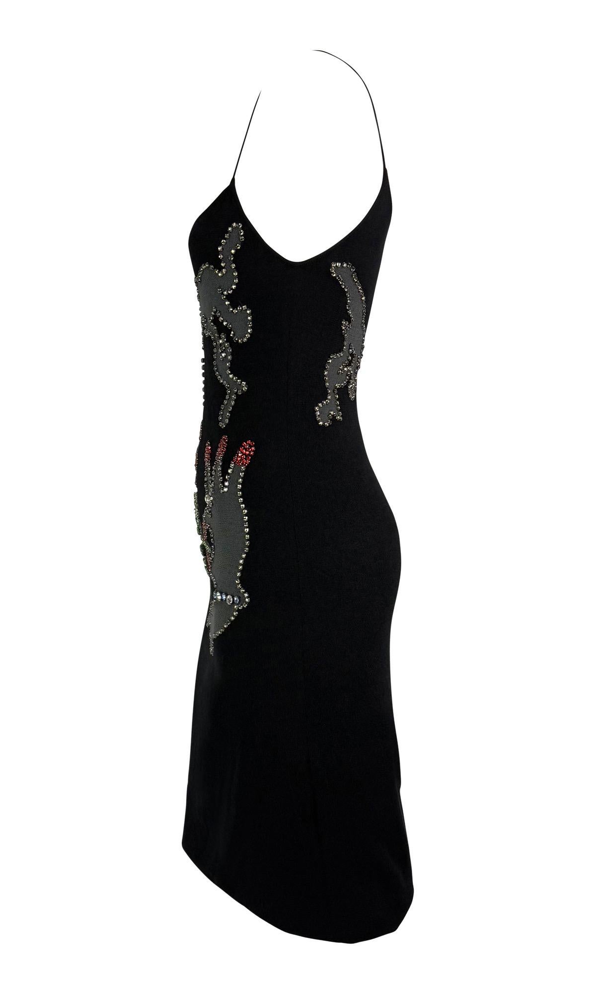 F/W 2005 Giorgio Armani Laufsteg Strass Smoking Schwarz Cocktailkleid im Angebot 4