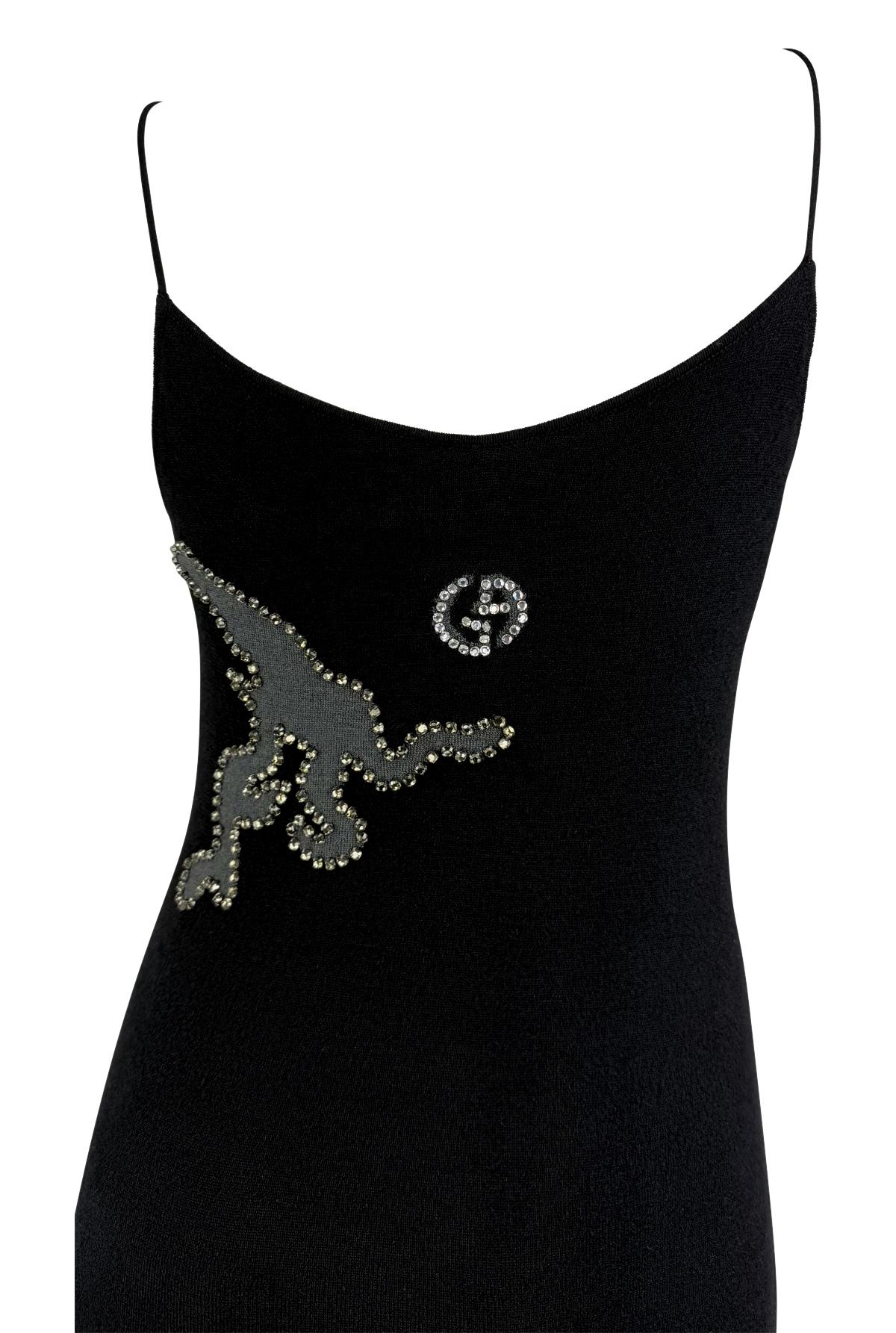 F/W 2005 Giorgio Armani Laufsteg Strass Smoking Schwarz Cocktailkleid im Angebot 3
