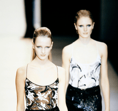F/W 2000 Giorgio Armani Sheer White Mesh Embellished Tank Top IT42