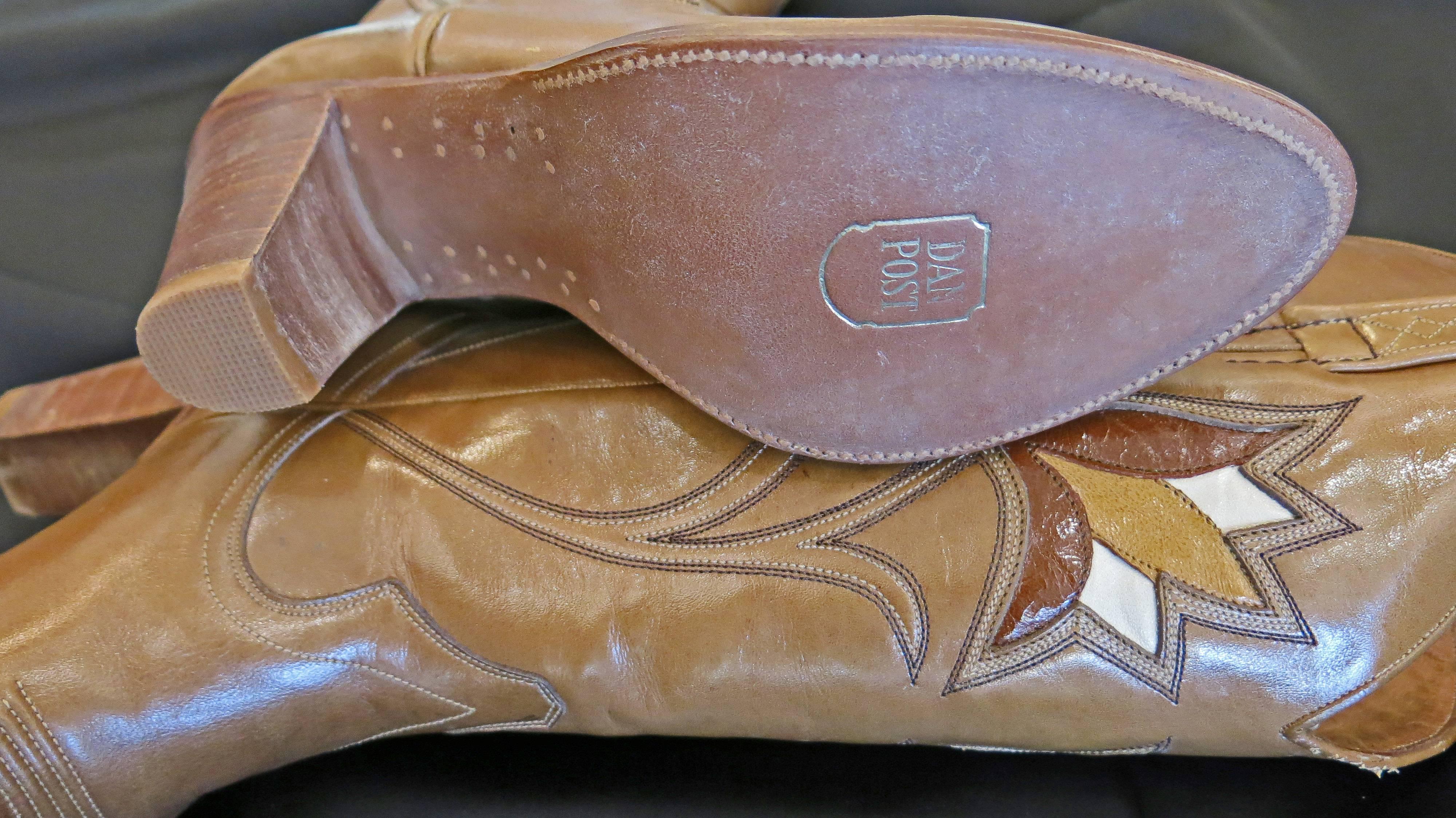 1970s Deadstock Dan Post Inlay Boots For Sale 3