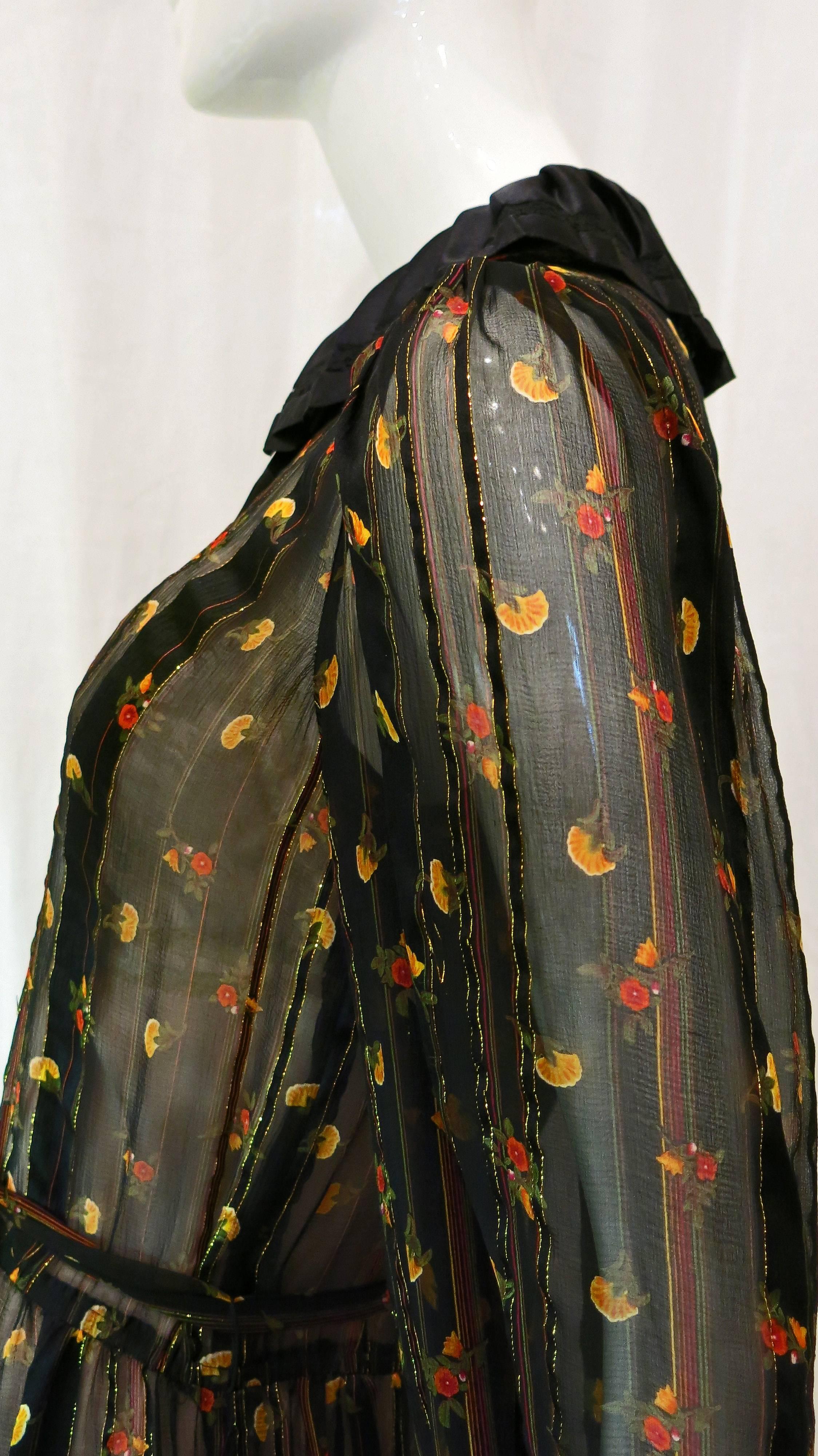 Women's or Men's John Yang for Jack Mulqueen Silk Floral Dress