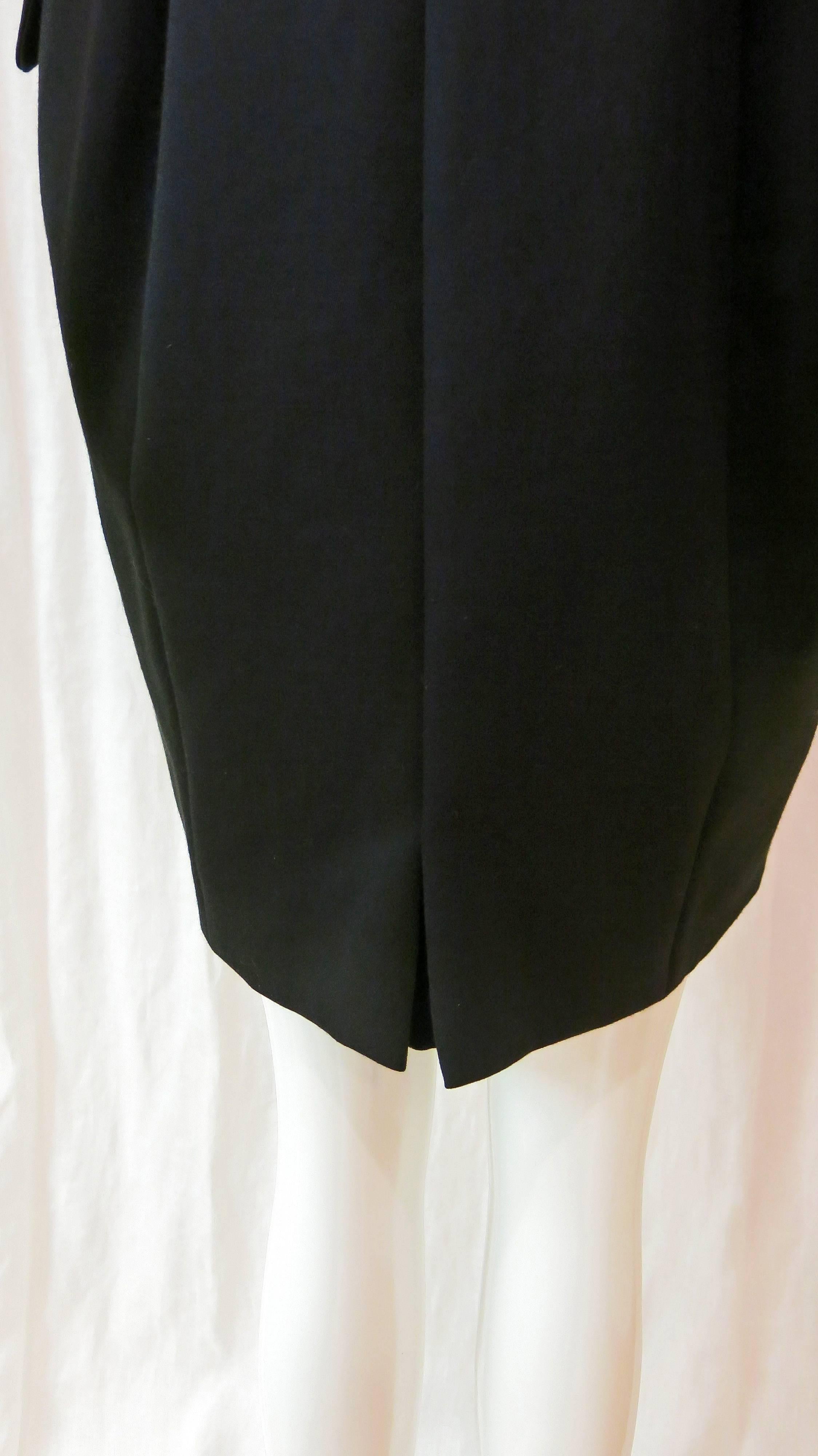 1990s Tracy Reese for Magaschoni Black Blazer Dress with Velvet For Sale 5
