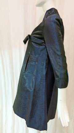 Black and Blue "Snakeskin" Dress and Jacket Set