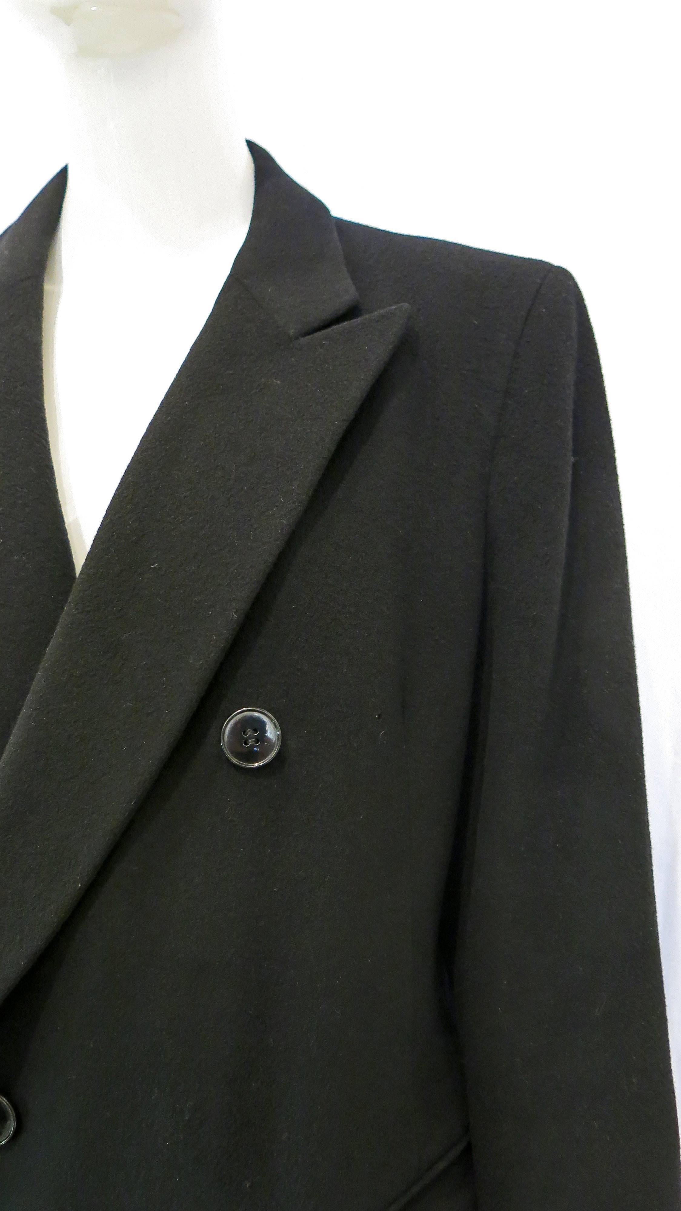 1970s Yves St Laurent Long Wool Coat In Excellent Condition In Brooklyn, NY