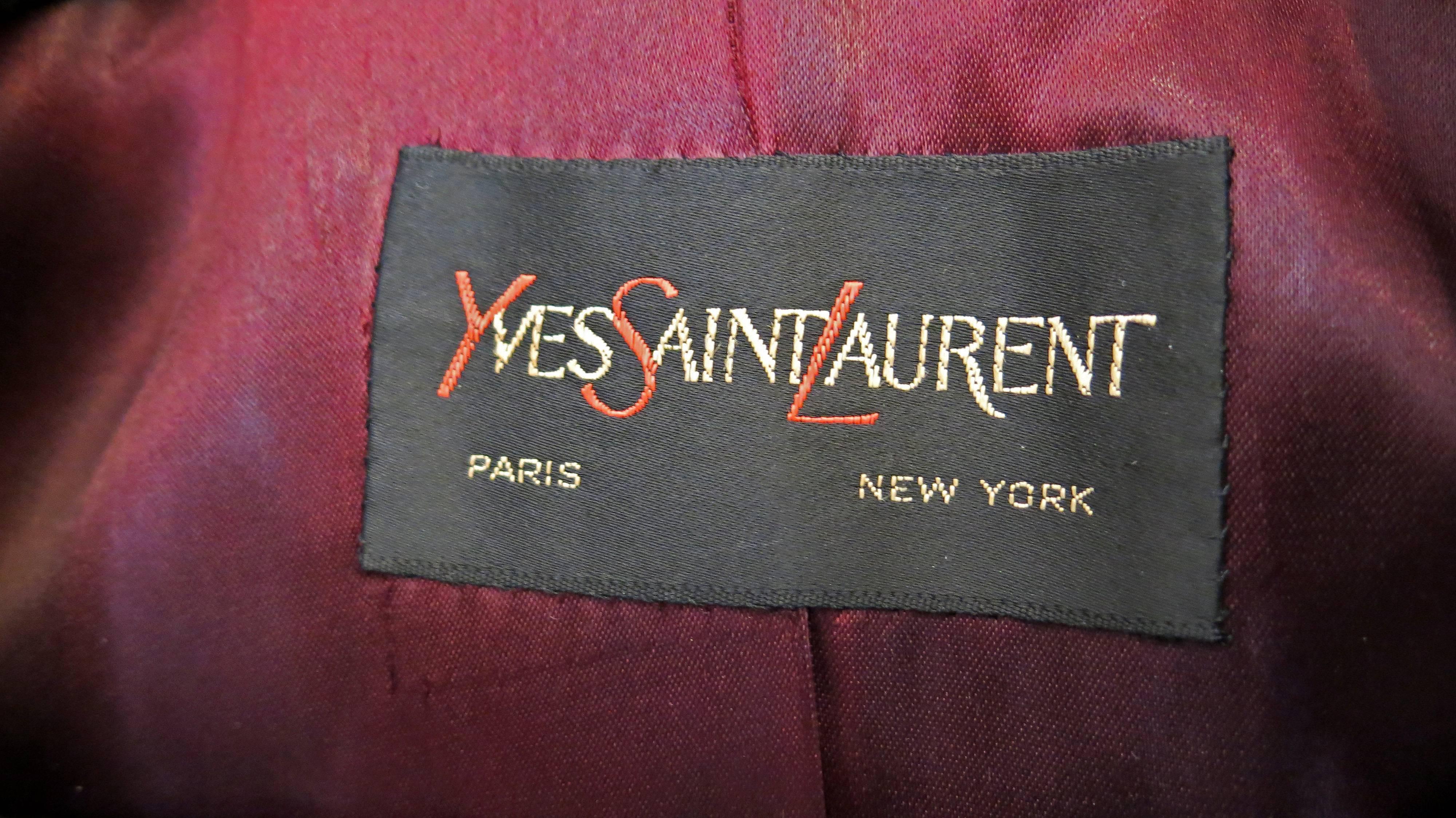 1970s Yves St Laurent Long Wool Coat 4