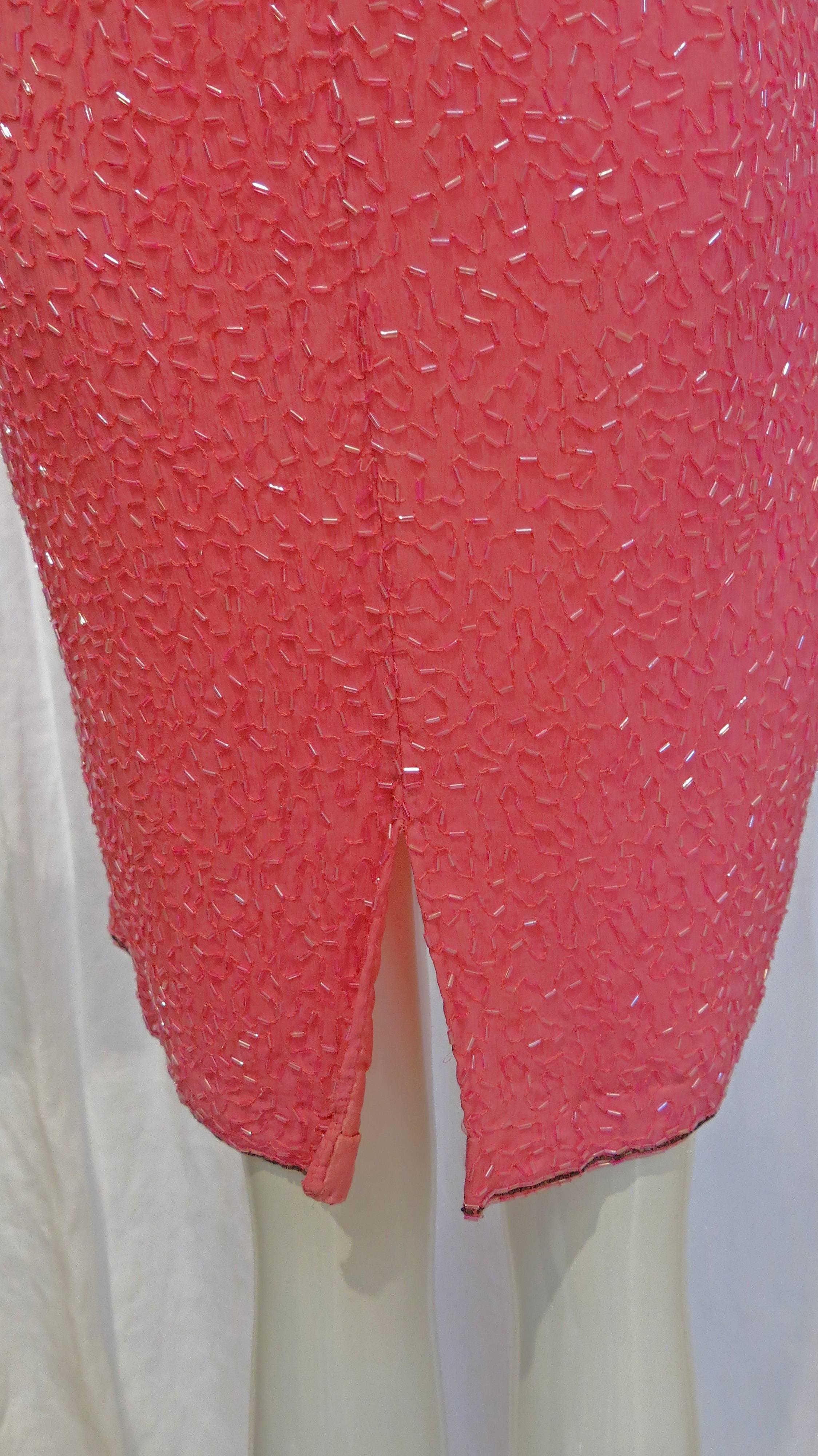 1980s Petal Pink Sequin and 