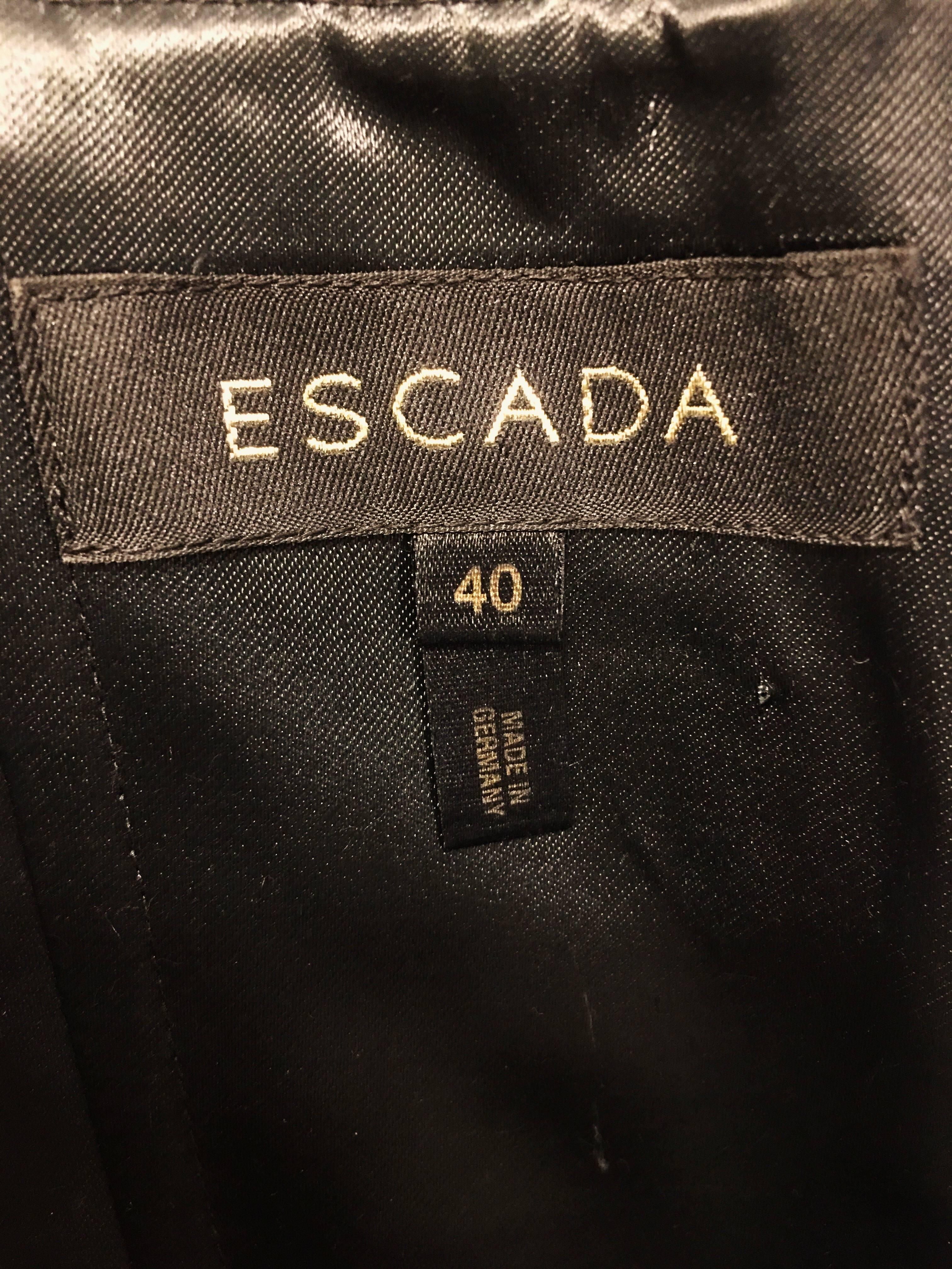 Escada Black Velvet Strapless 