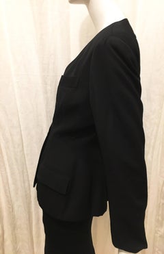 John Paul Gaultier Black Silk Lined Double Breasted Blazer