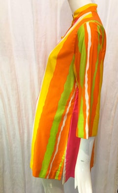 1970s Penthouse Gallery Rainbow Tunic Smock Dress