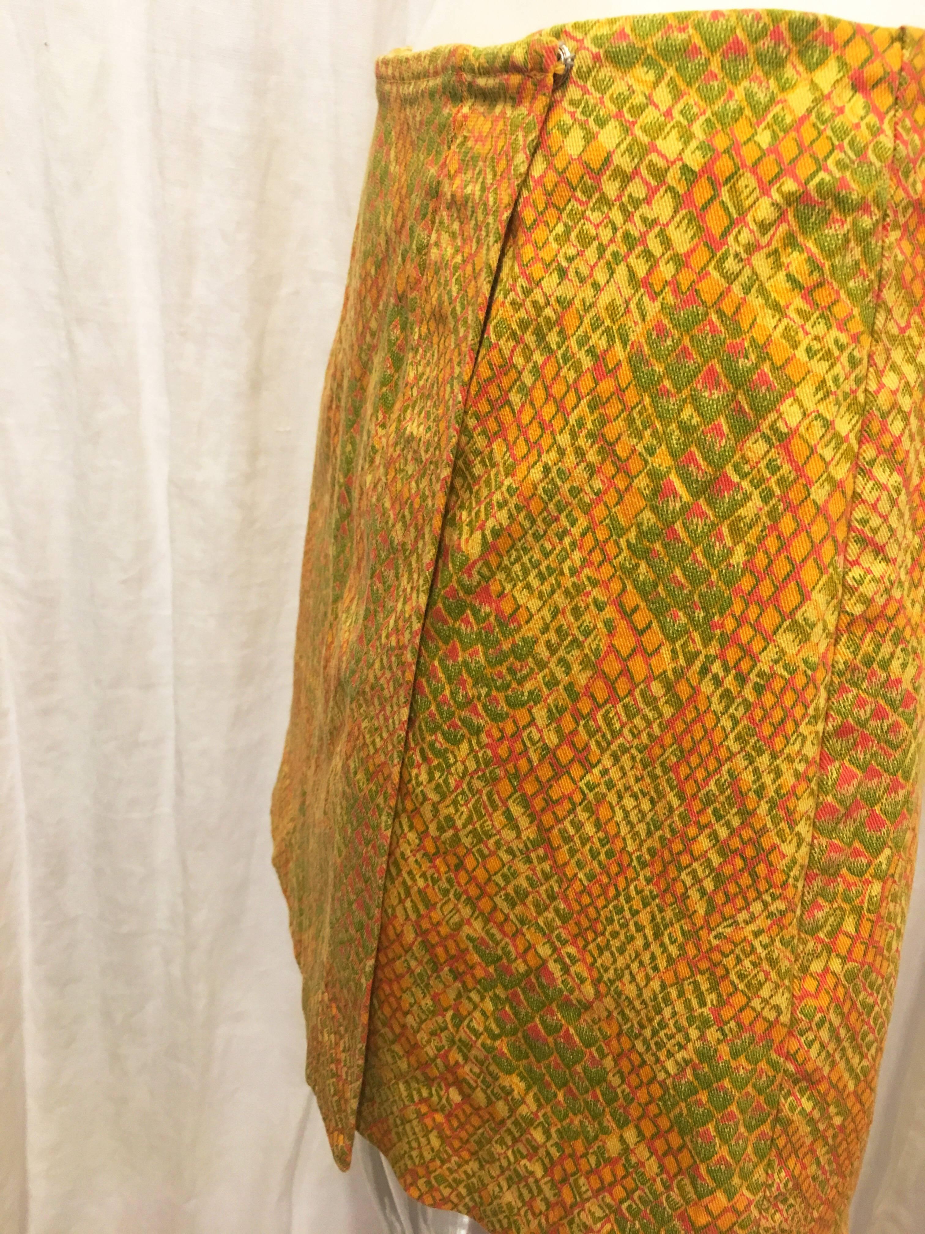Cache “Snakeskin” Skort, 1990s  In Excellent Condition In Brooklyn, NY
