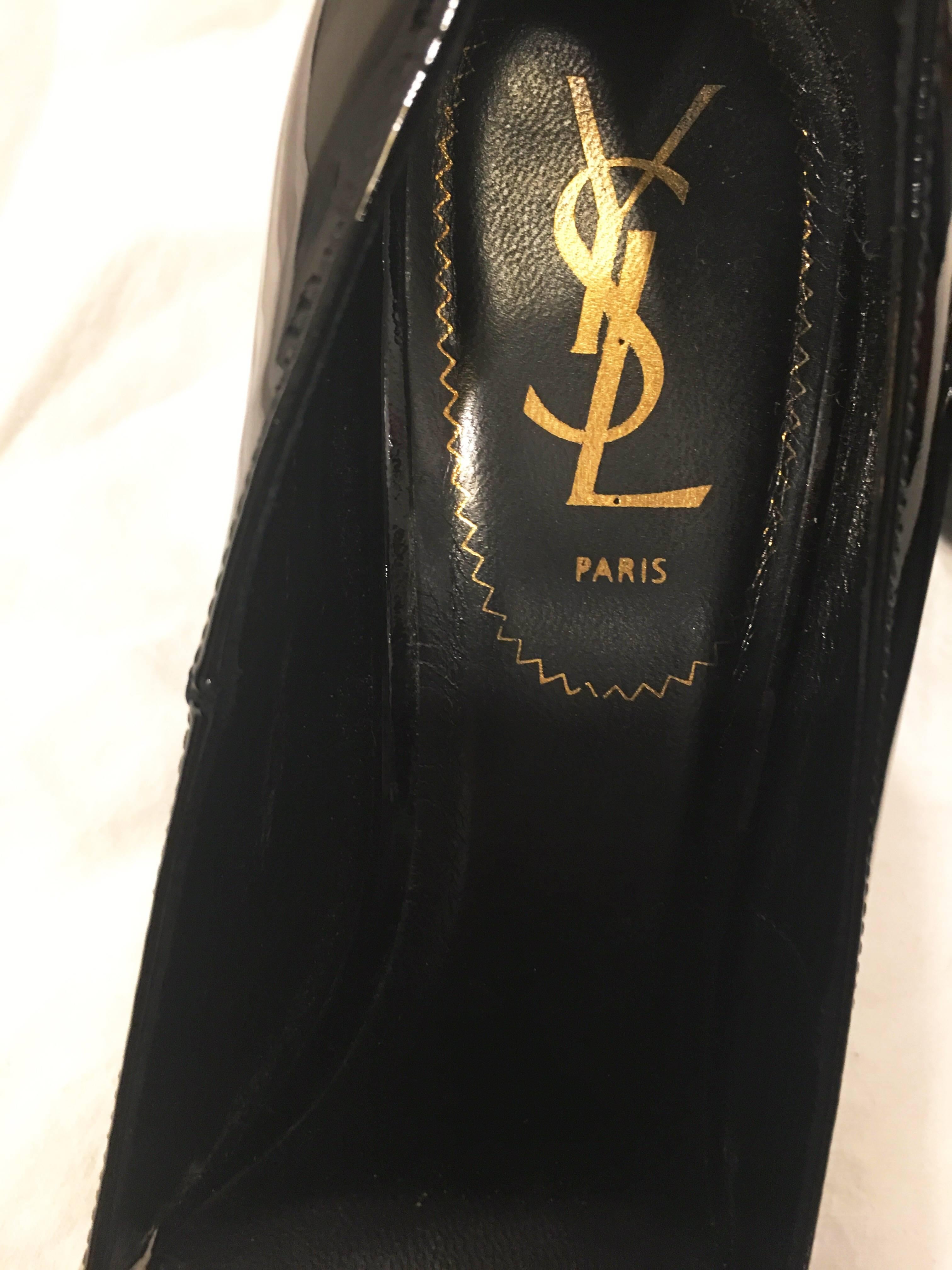Yves St Laurent 5.5 inch Stiletto Heels Size 40 For Sale 2
