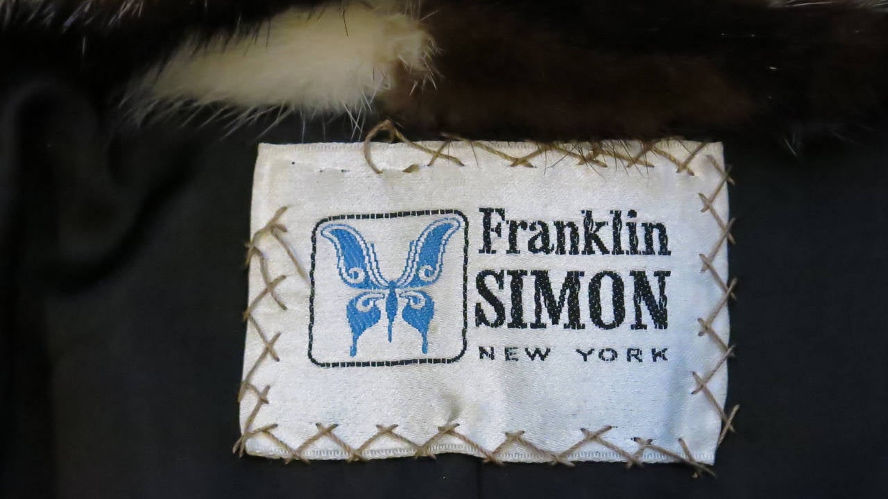 1970s FRANKLIN SIMON, NEW YORK Patchwork Mink Coat In Excellent Condition For Sale In Brooklyn, NY