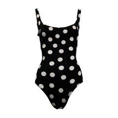 Vintage 1980s Bill Blass Polka Dot Bathing Suit