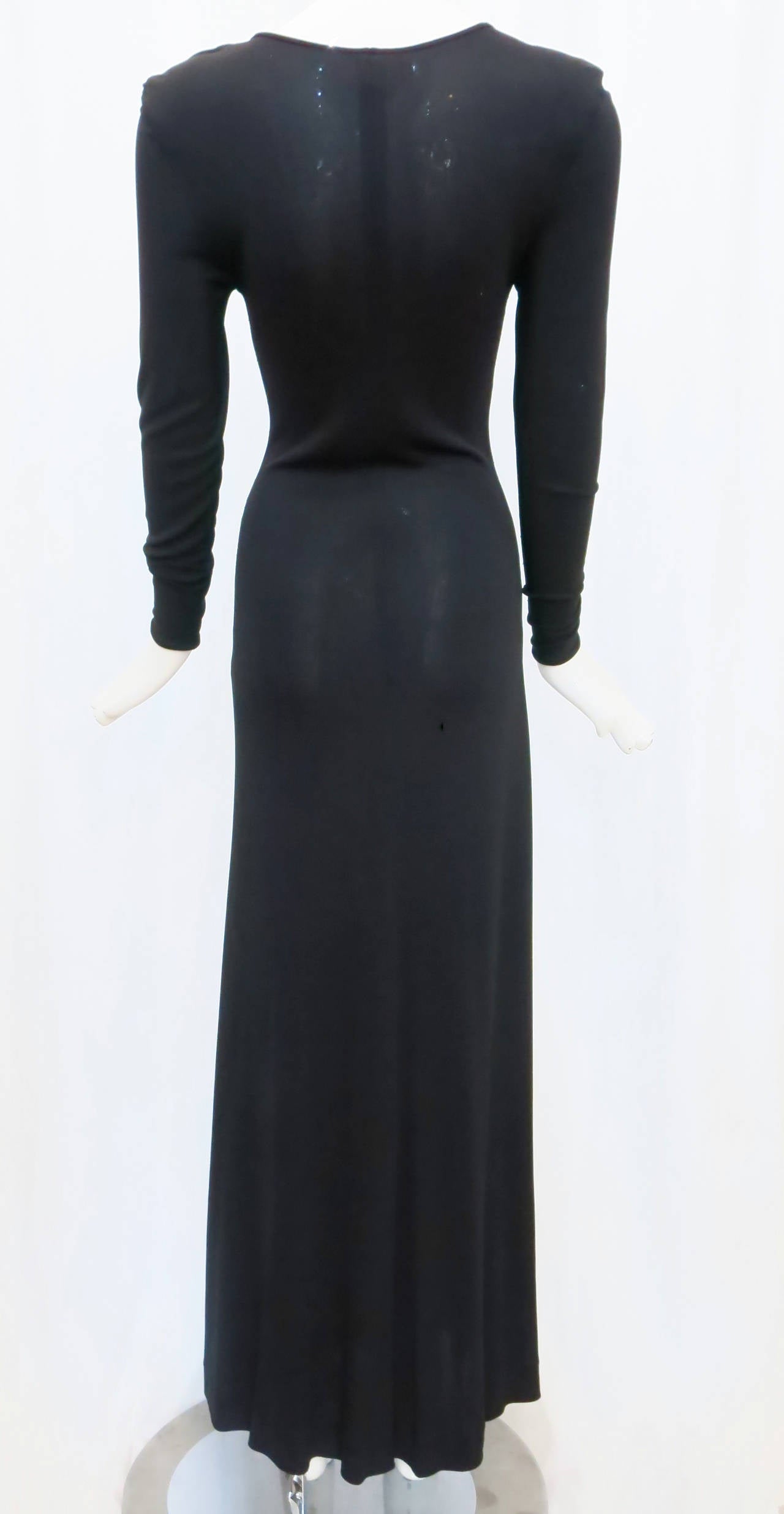 Women's 1980s Giorgio Sant'Angelo Black Maxi Dress