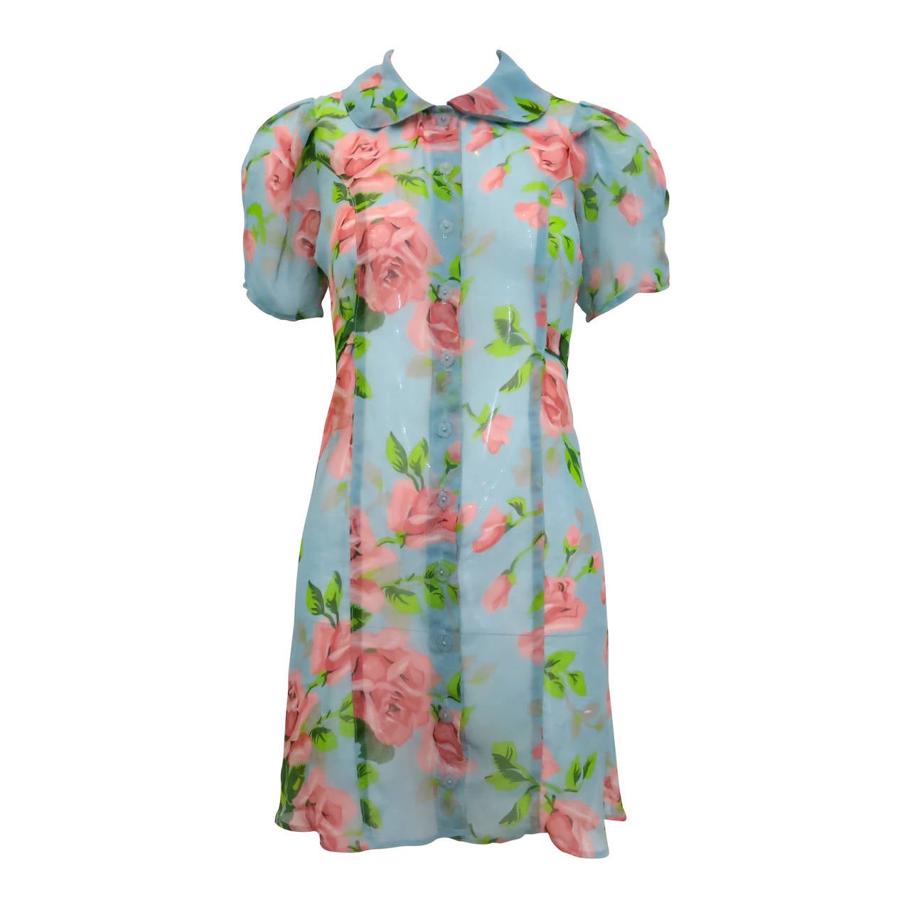 1990s Betsey Johnson Floral Baby Doll Dress