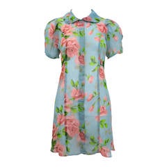 Retro 1990s Betsey Johnson Floral Baby Doll Dress