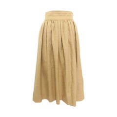 Valentino Camel Maxi Skirt with Banded Waist, 1980s 