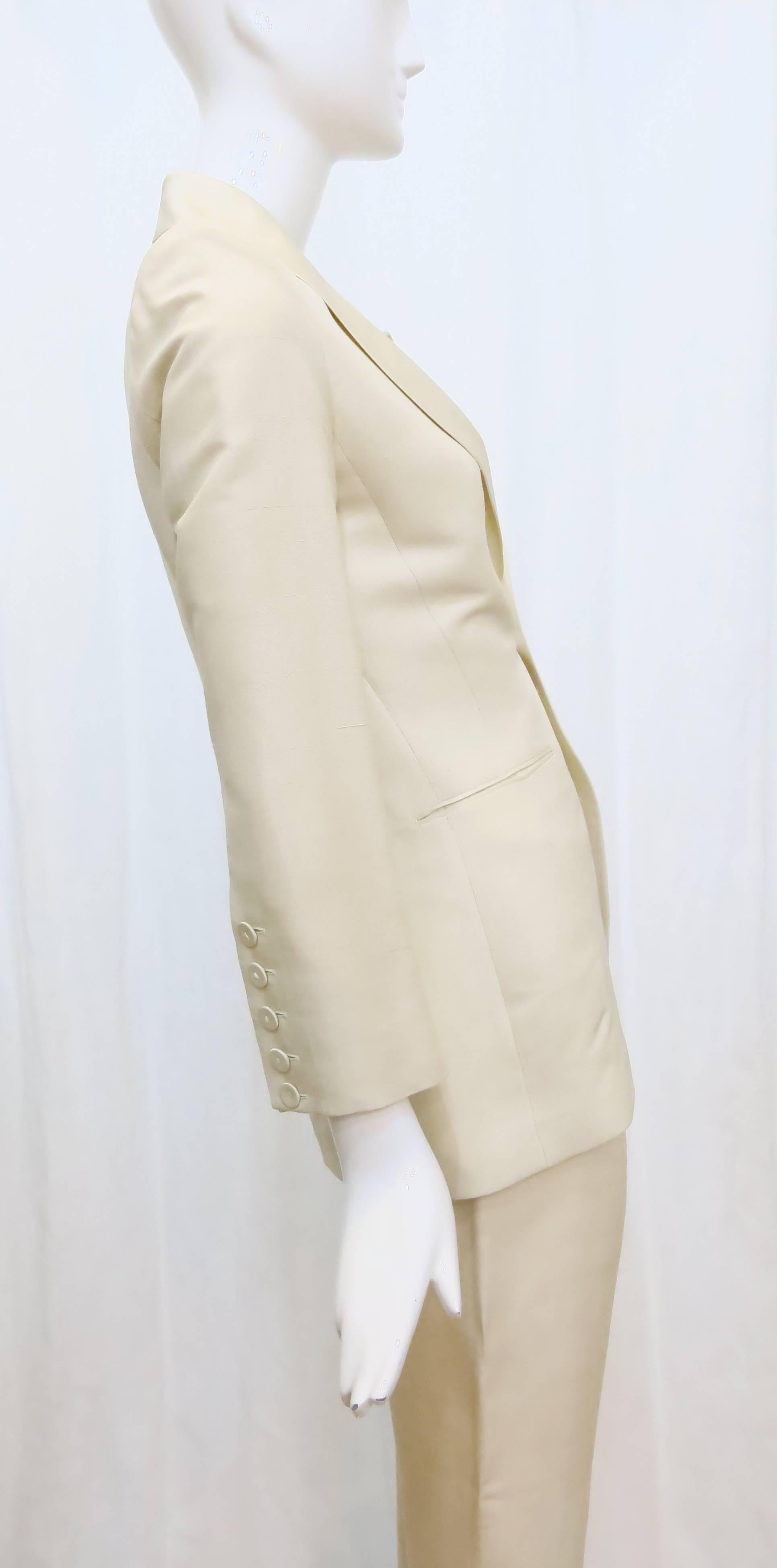 1990s Jean Paul Gaultier Femme Cream Cut-Out Suit 4