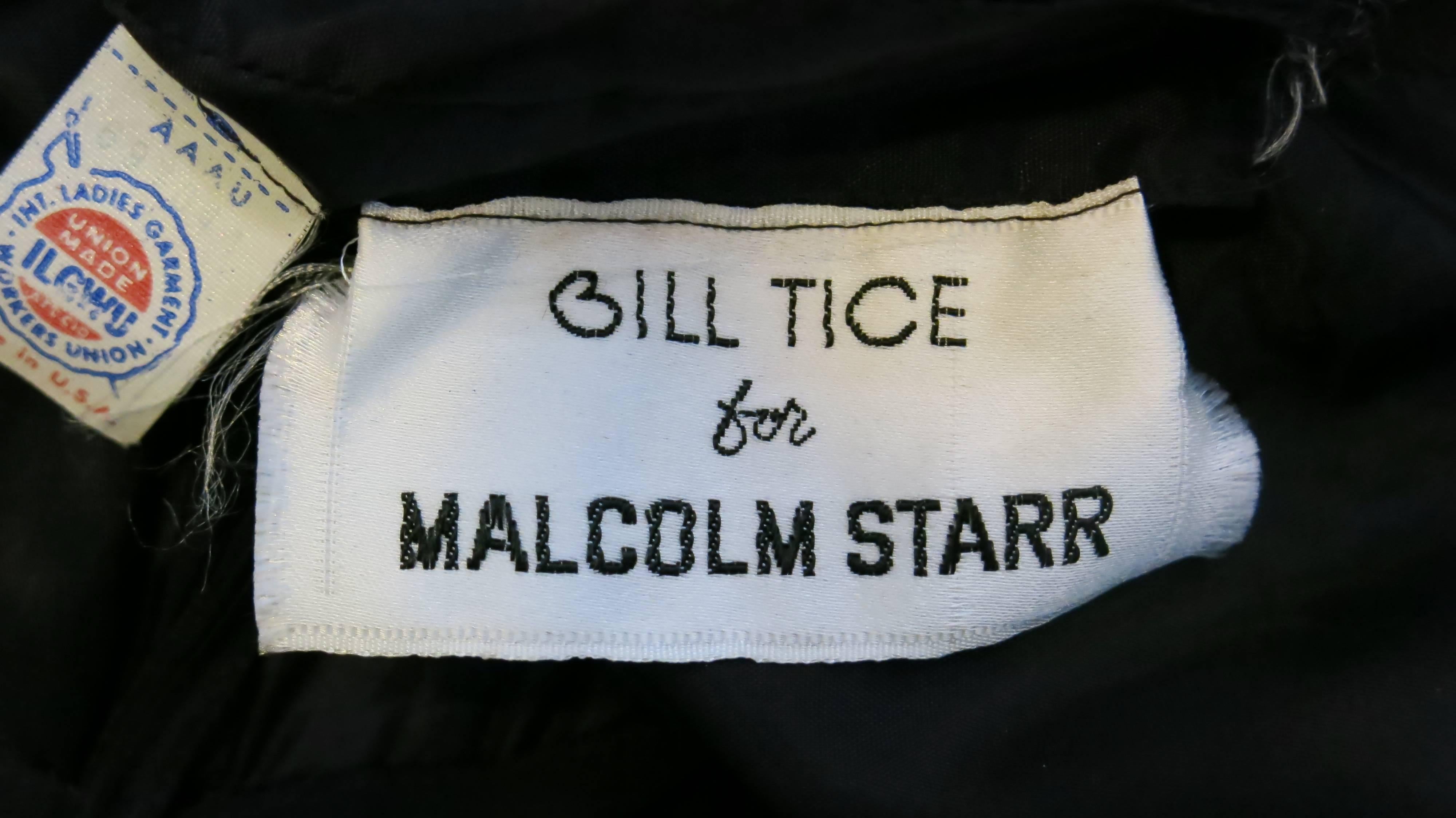 1970s Bill Tice for Malcolm Starr Black Halter Gown For Sale 2