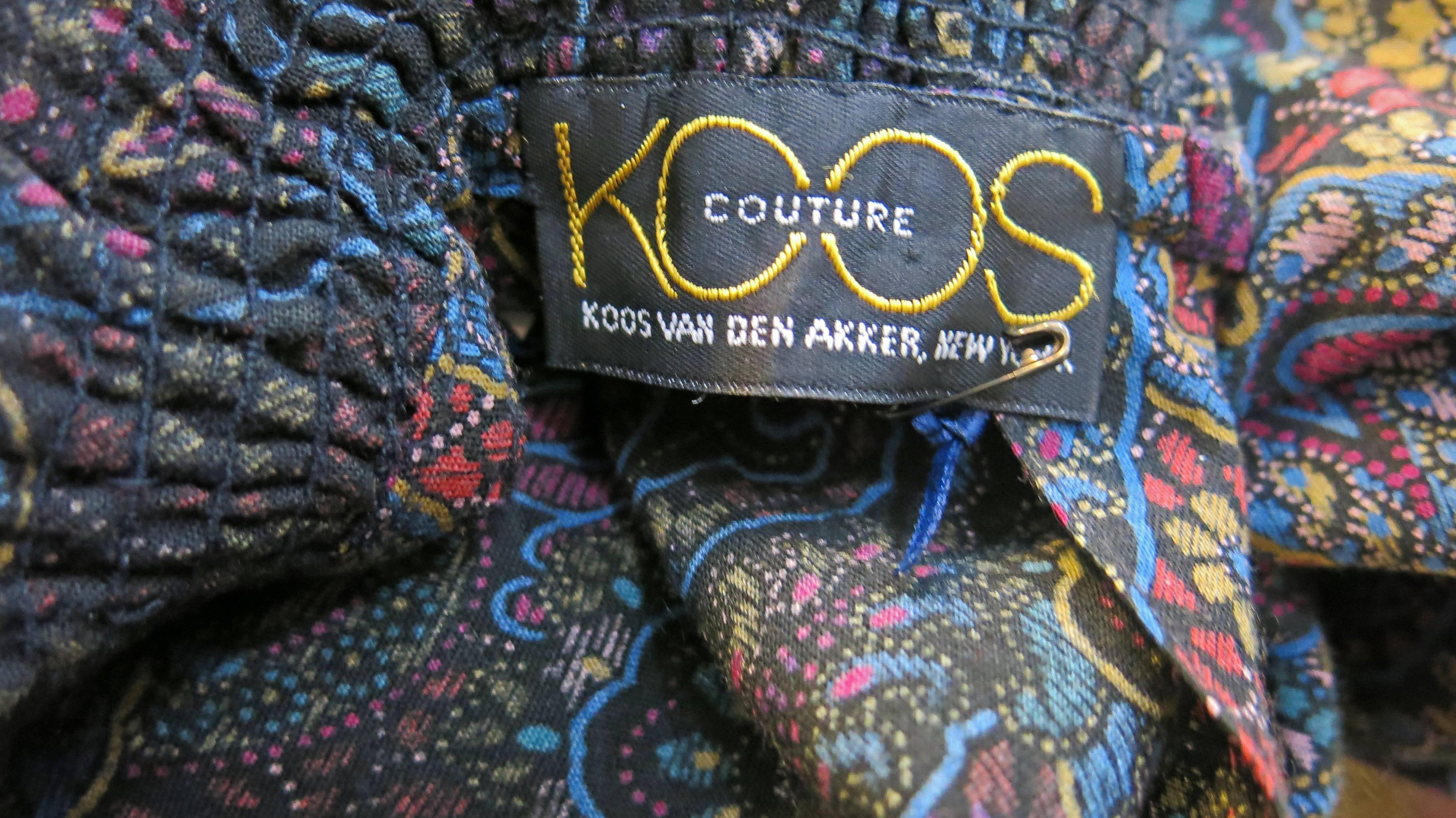 1980's Koos Van den Akker Purple Paisley Top With Ruffled Collar and Cuffs 4
