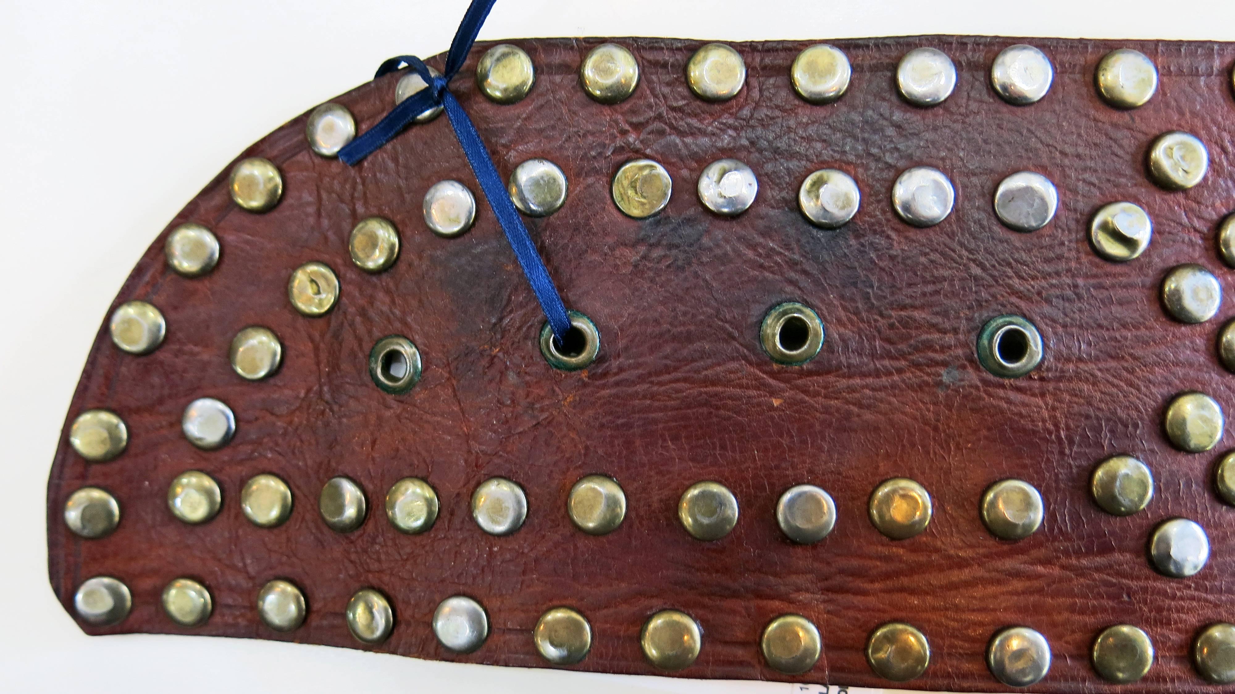 Laise Adzer Moroccan Leather Studded Belt In Excellent Condition For Sale In Brooklyn, NY