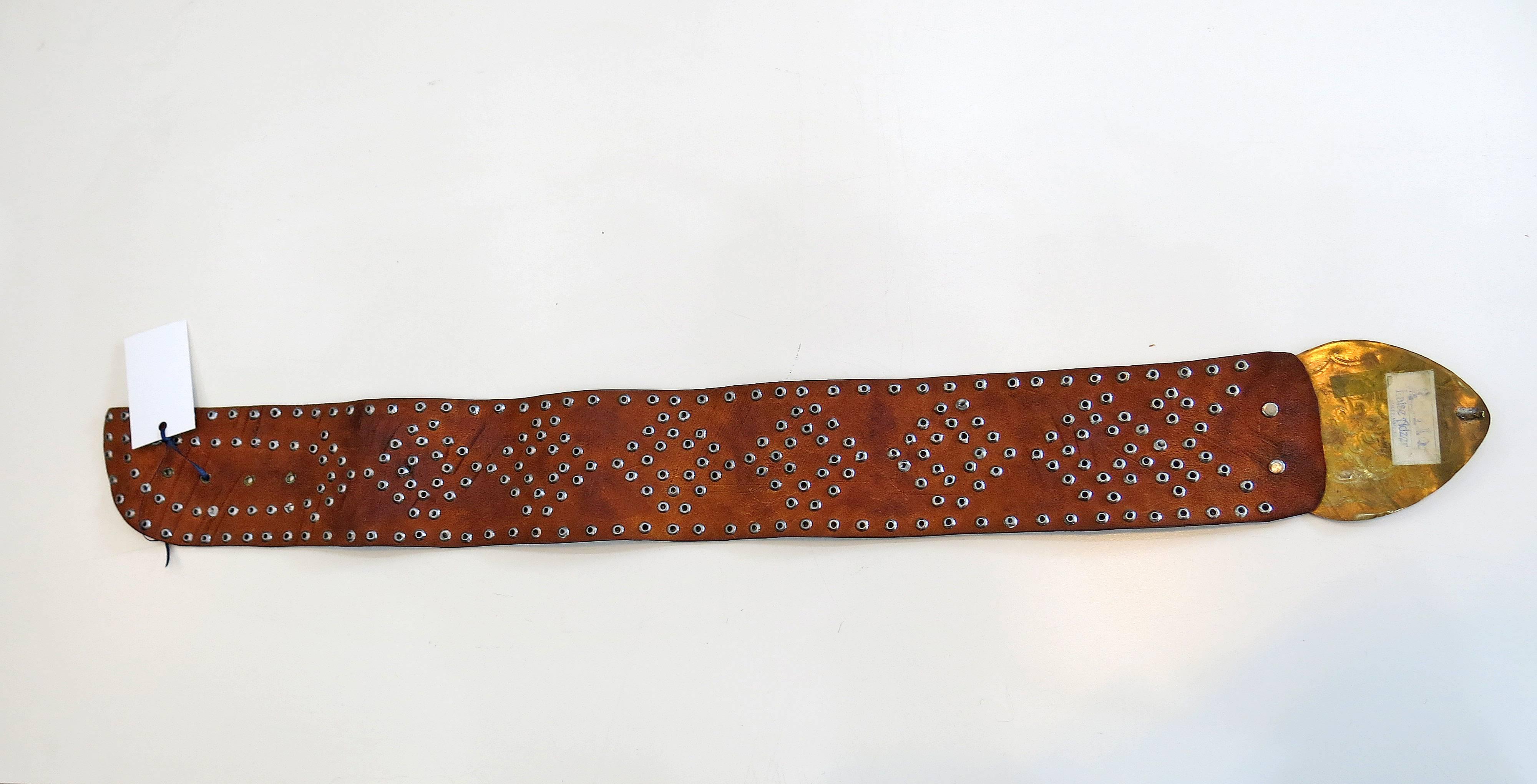 Laise Adzer Moroccan Leather Studded Belt For Sale 1