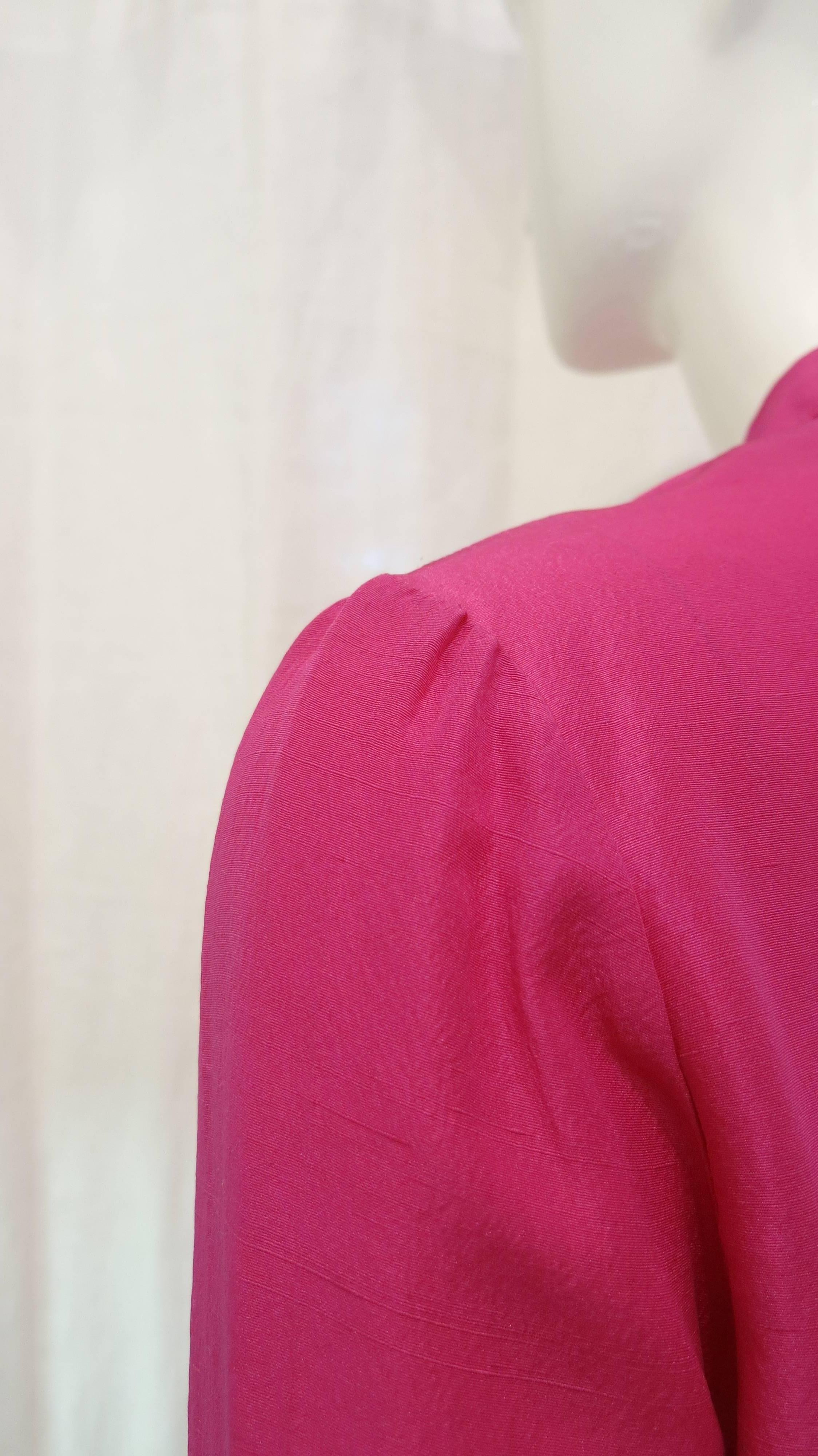 Patrick Kelly Pink Silk Shirt, 1980s  For Sale 3