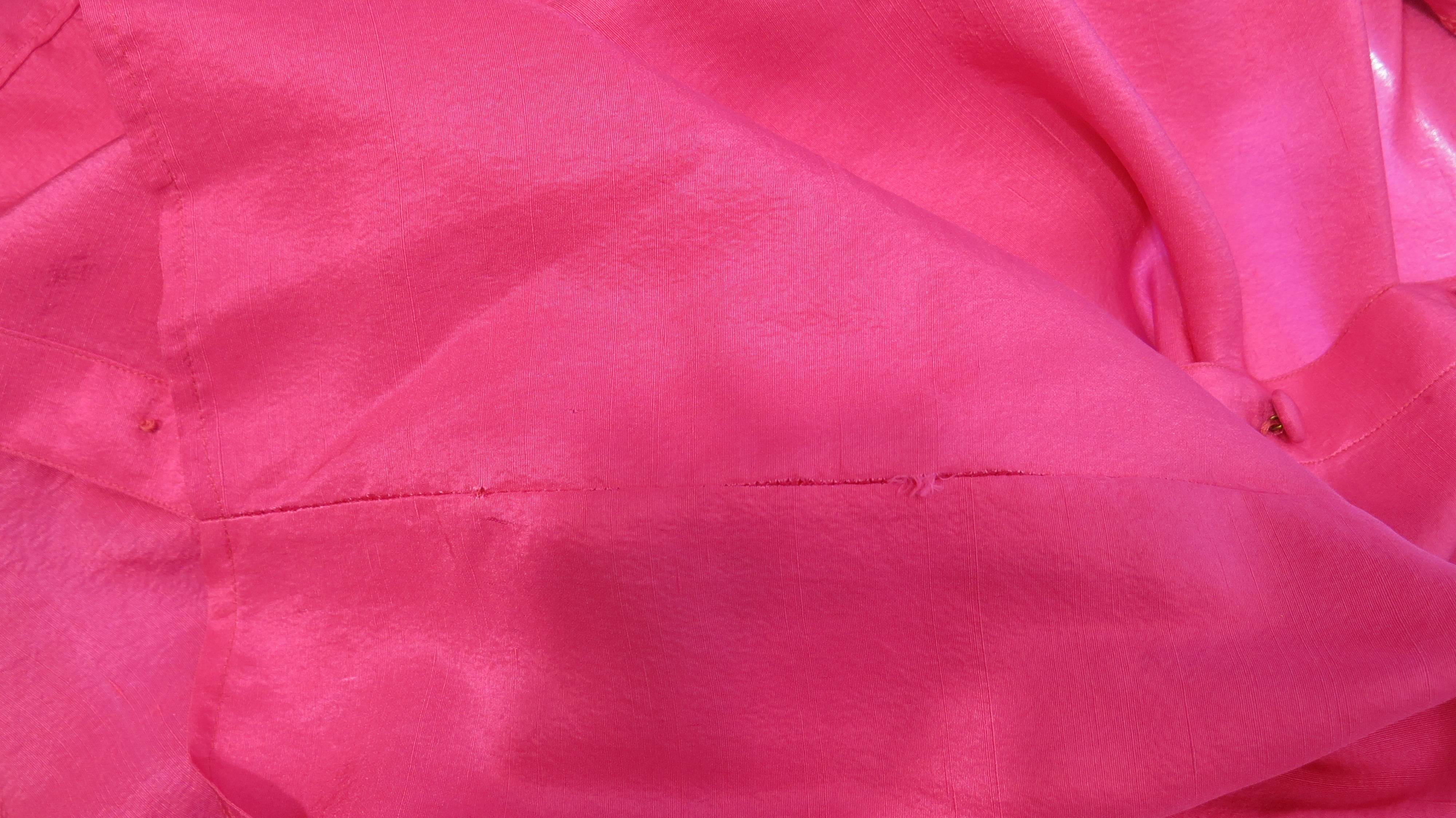 Patrick Kelly Pink Silk Shirt, 1980s  For Sale 5