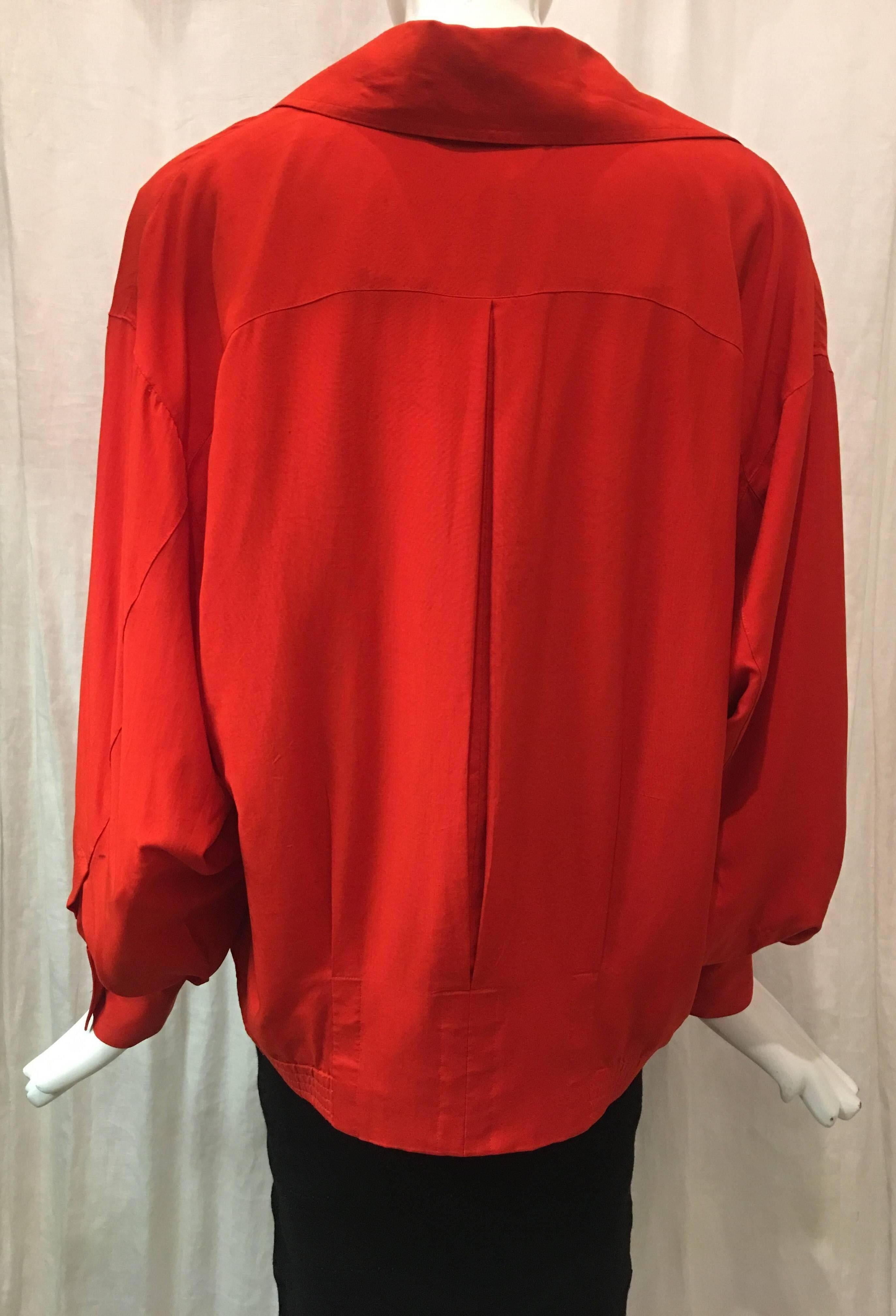 Kansai Yamamoto Red Silk Jacket, 1980s  4