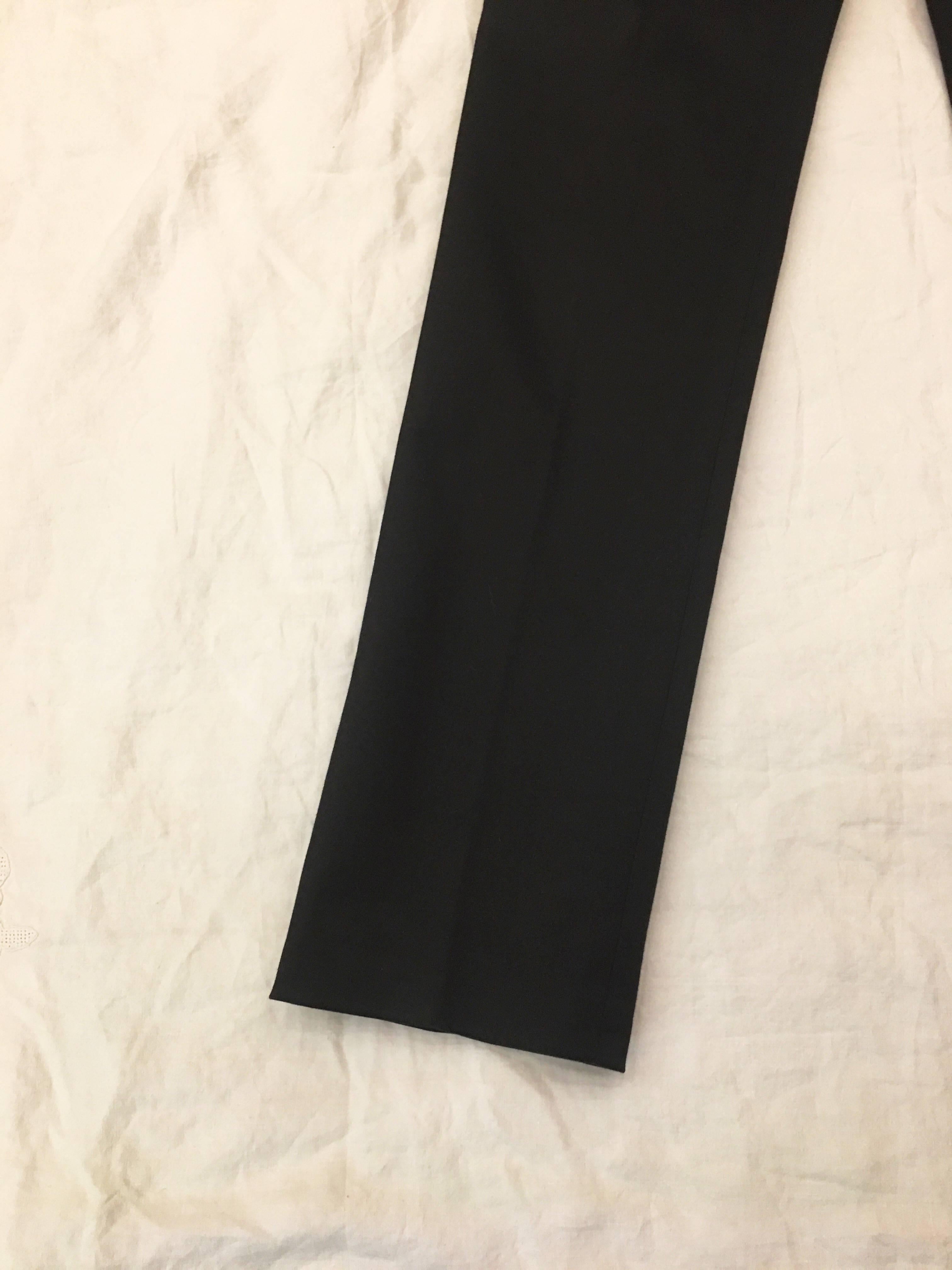 Dolce & Gabbana Black Slim Fit Pants In Excellent Condition For Sale In Brooklyn, NY