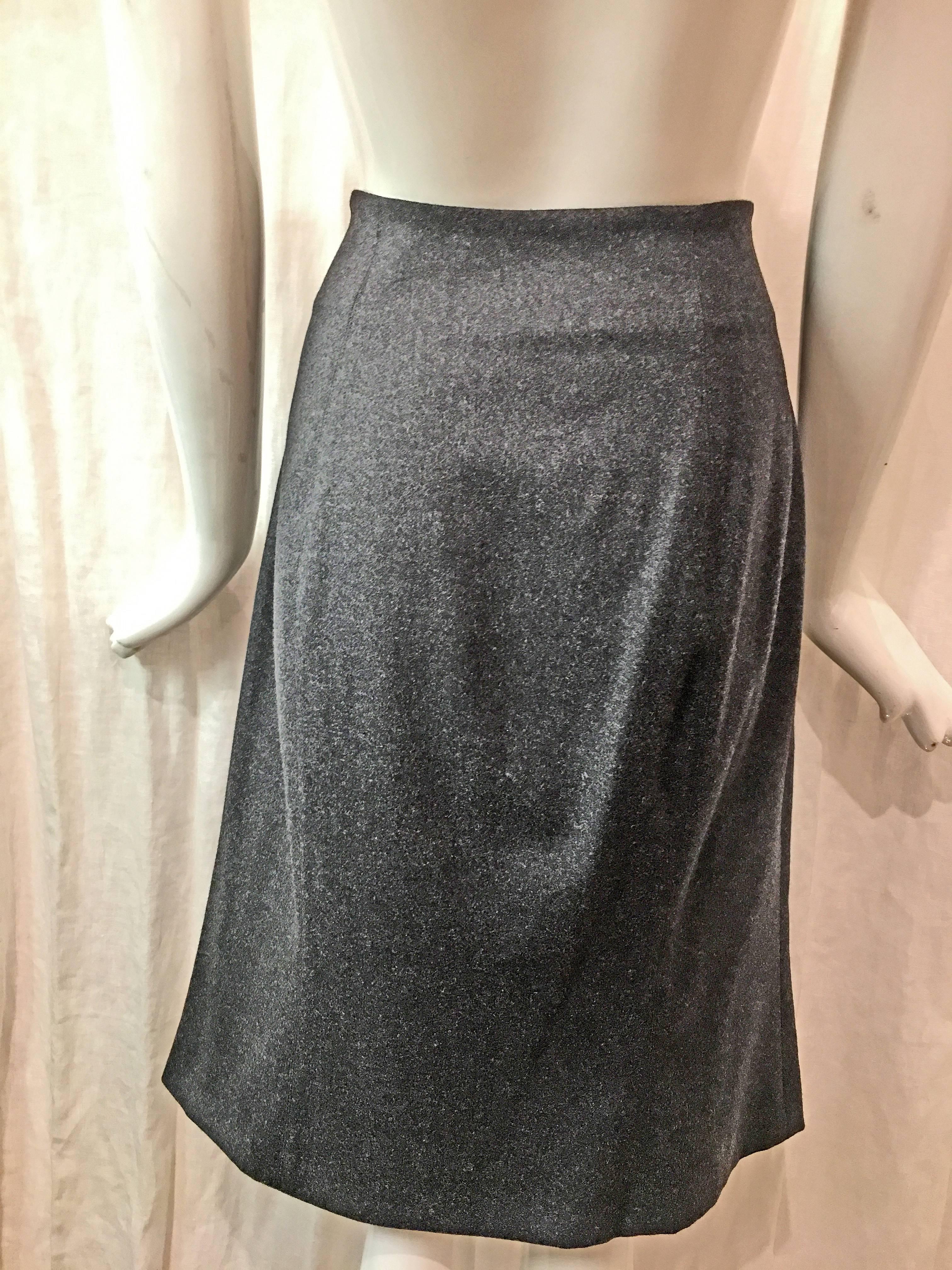 Women's or Men's Claude Montana Dark Gray Suit Skirt, 1980s  For Sale