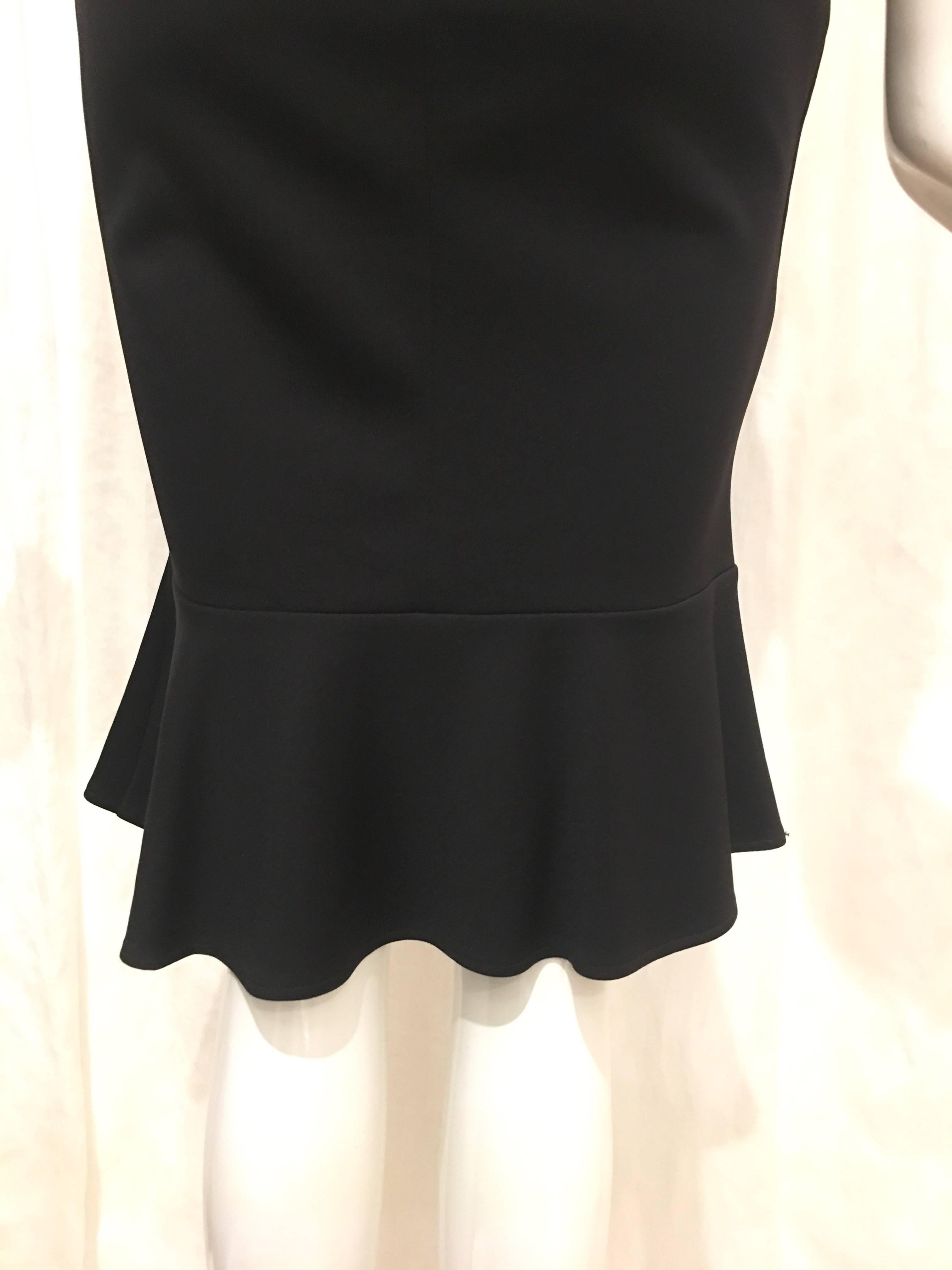 Dolce & Gabbana Little Black Dress with Ruffle Trim In Excellent Condition For Sale In Brooklyn, NY