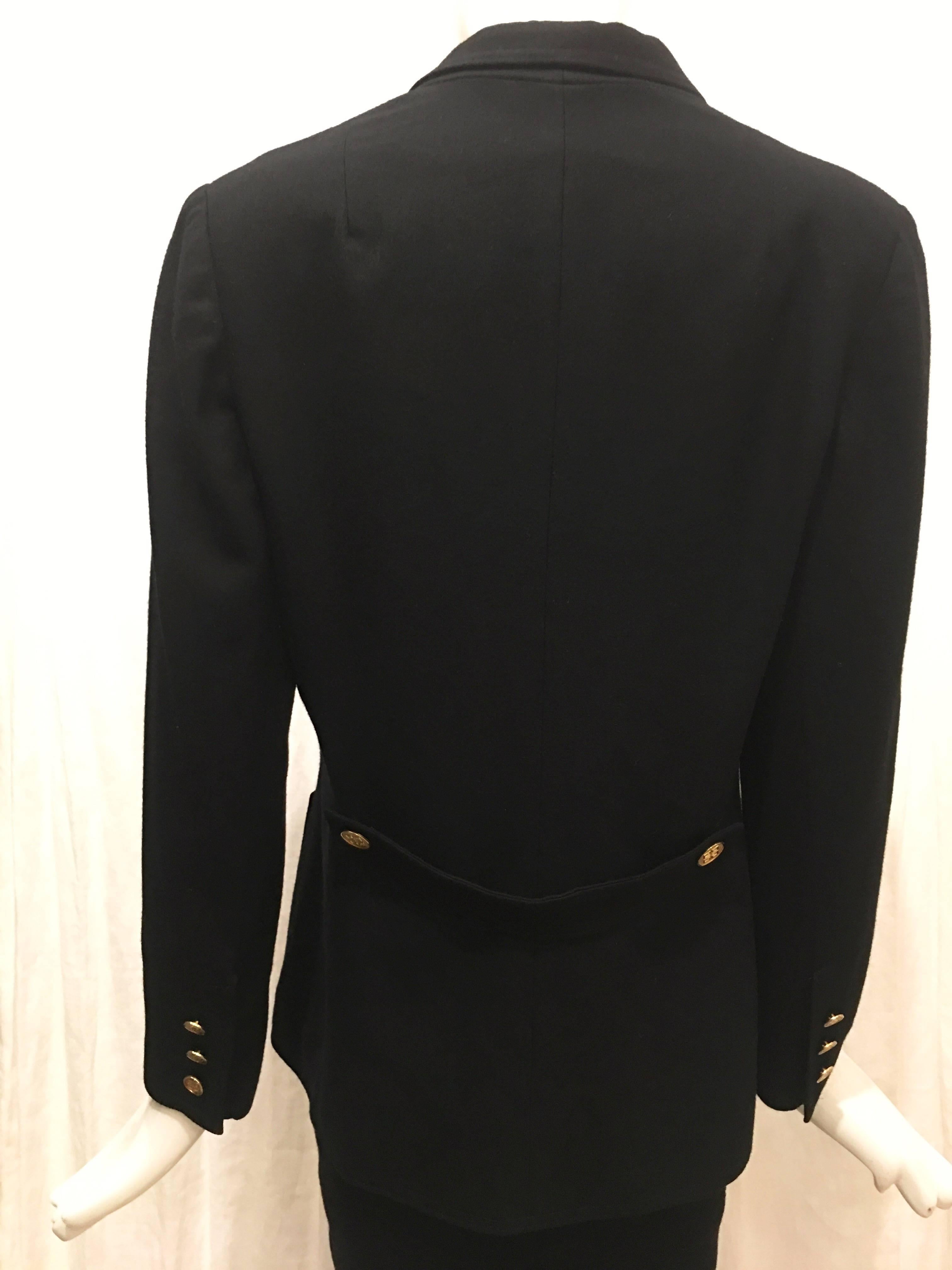 Givenchy Black Wool Single Button Blazer, 1990s  In Excellent Condition In Brooklyn, NY