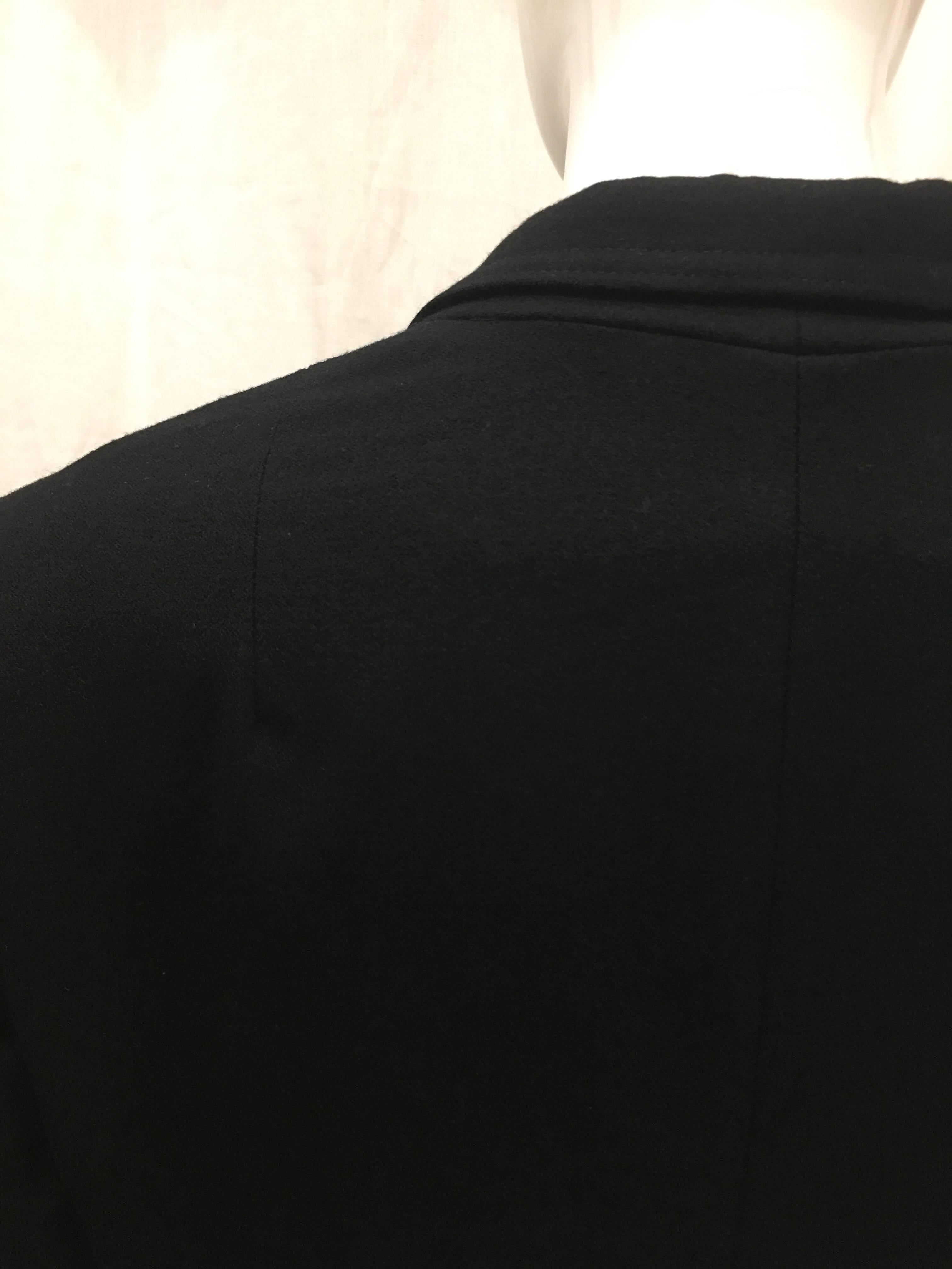 Givenchy Black Wool Single Button Blazer, 1990s  3