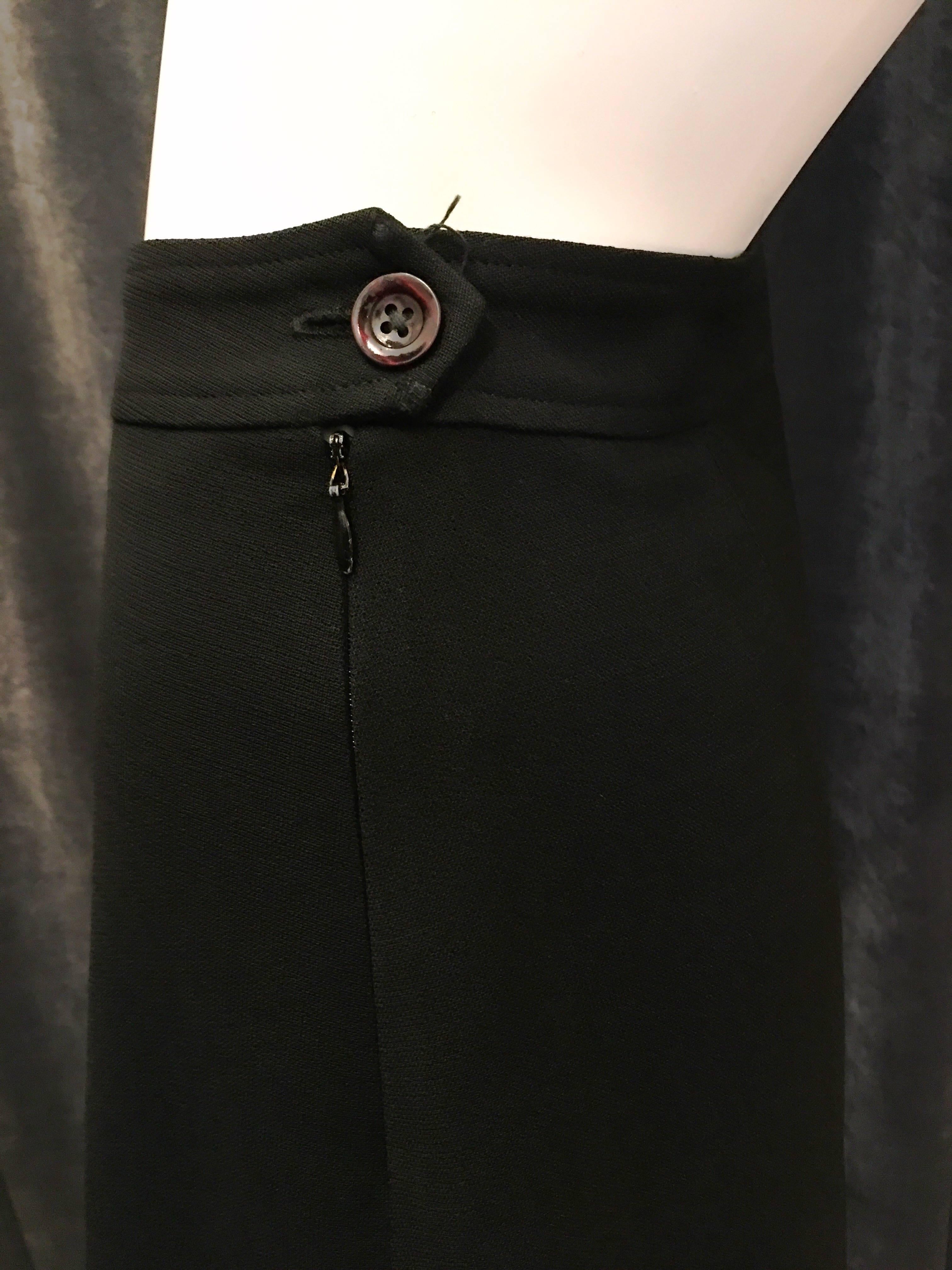 1980s Kenzo Studio Black Pleated Mini Skirt For Sale 2