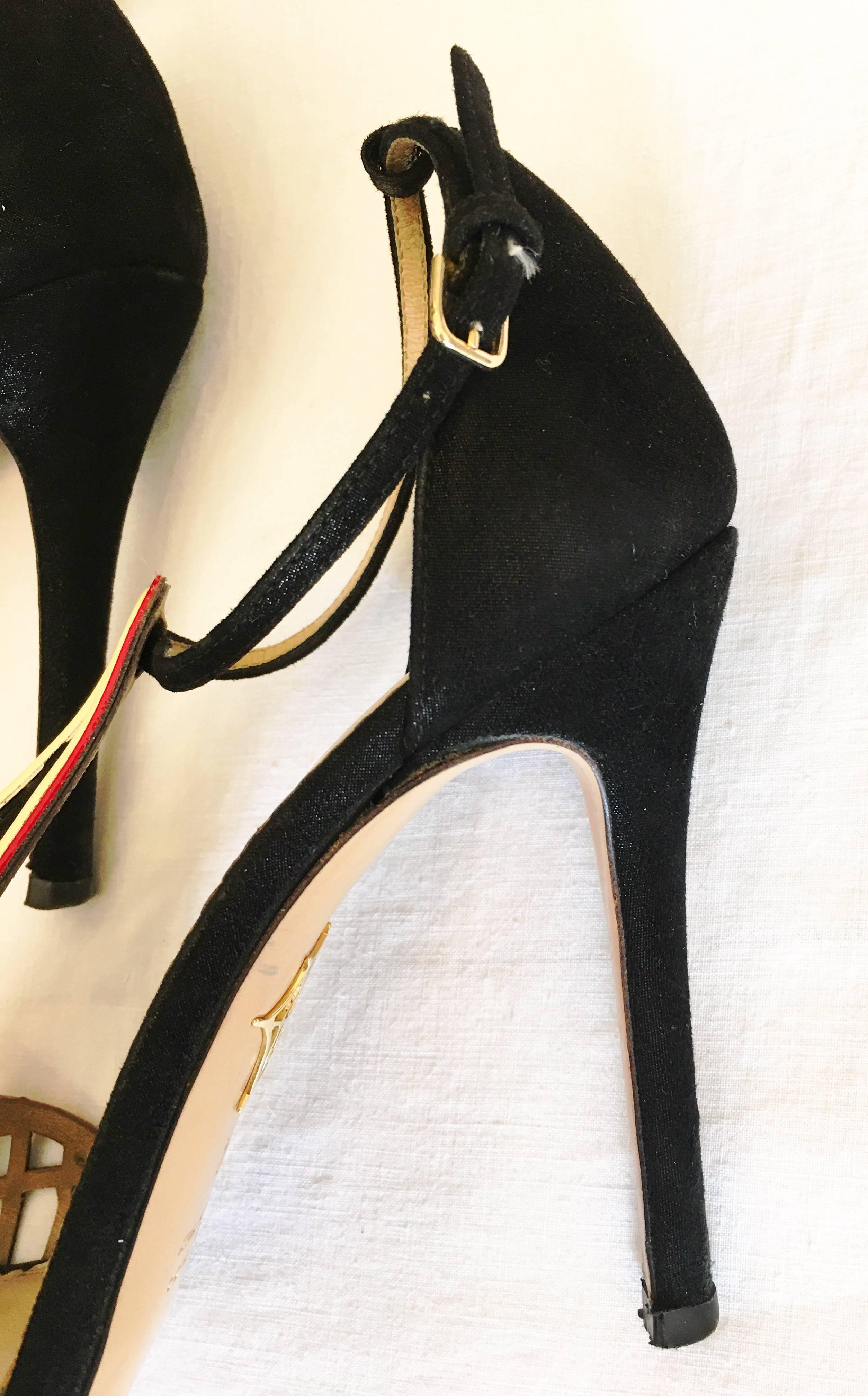 Charlotte Olympia Suede Stiletto Heels Size 42 For Sale 2