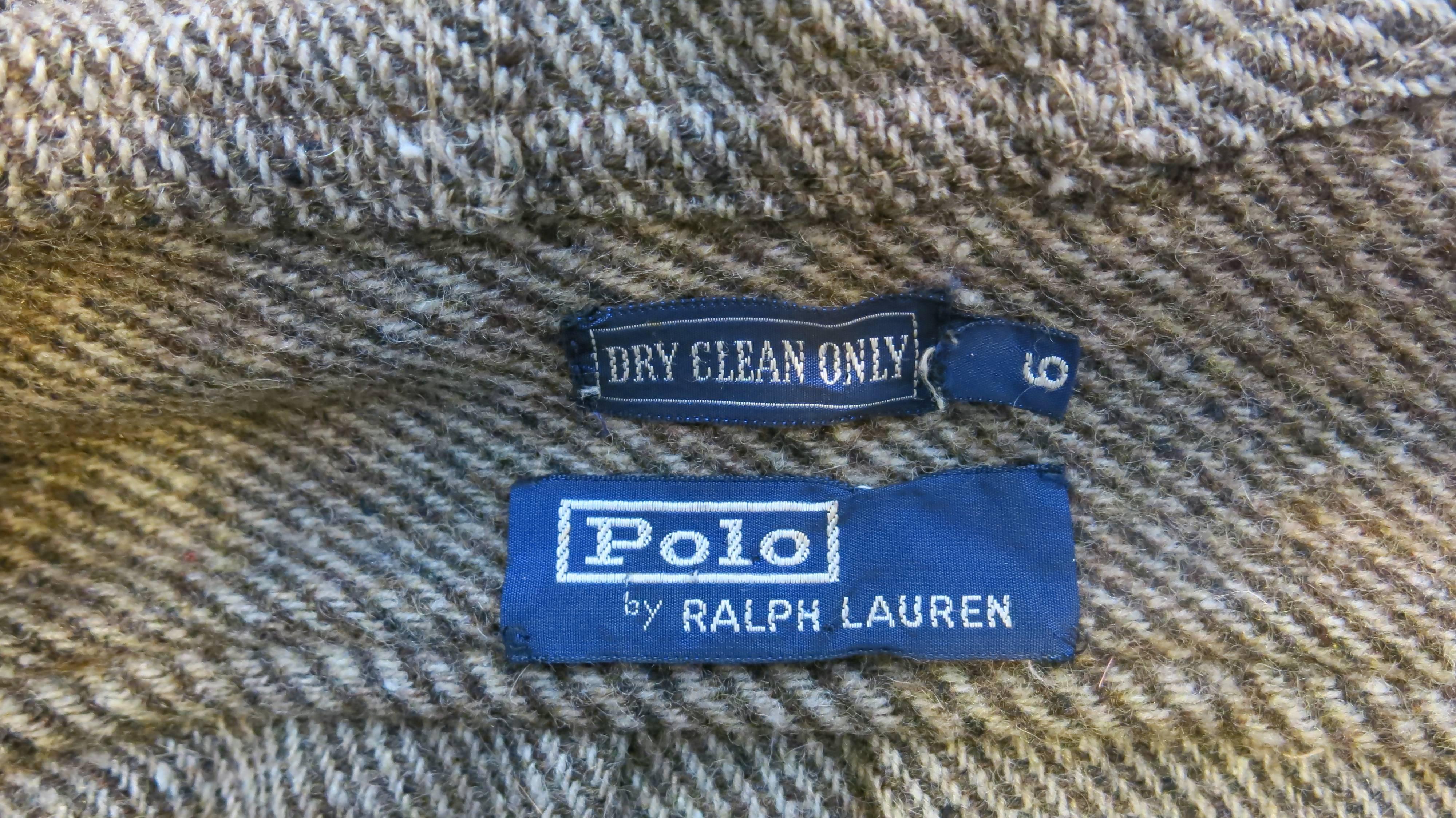 1980s Polo by Ralph Lauren Wool Hooded Tunic For Sale 2