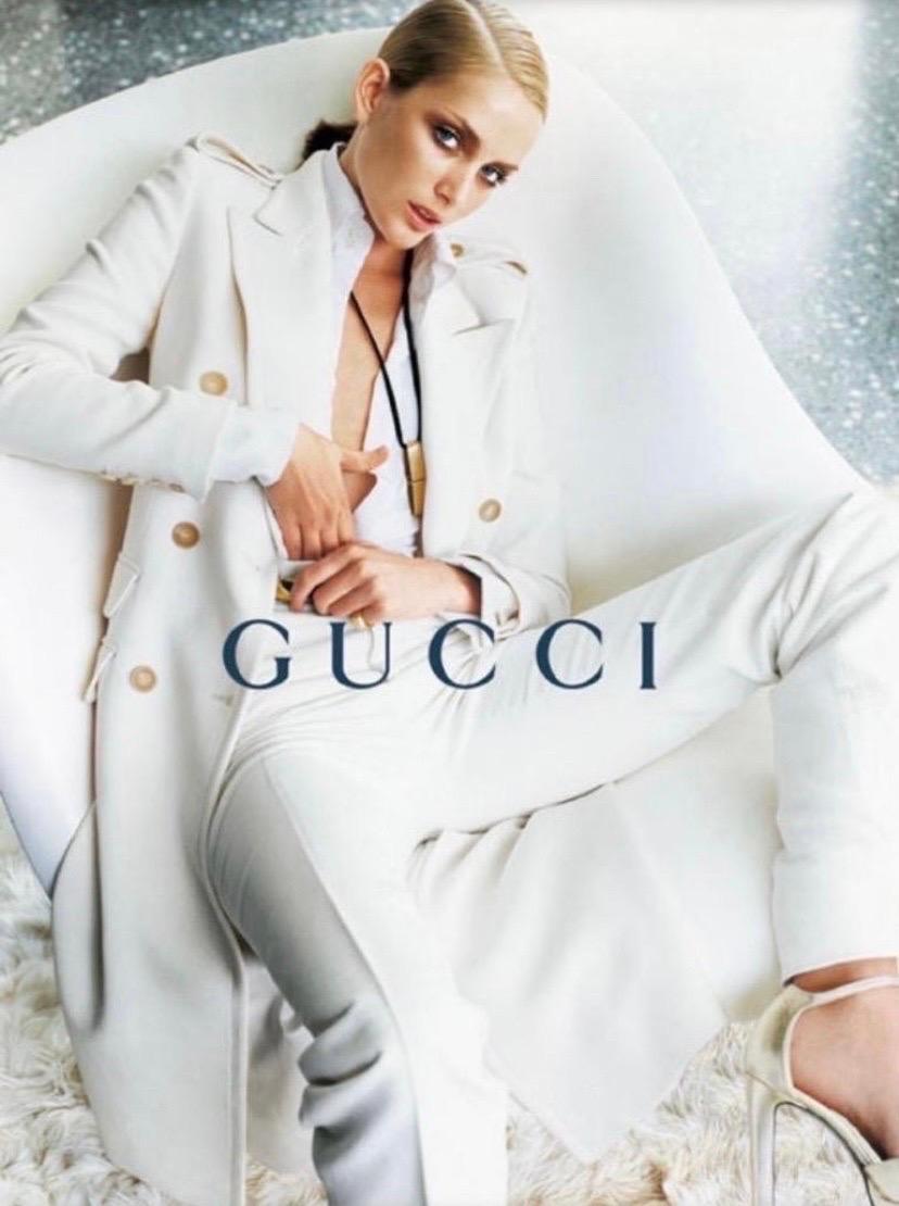 Abrigo largo blanco Gucci de Tom Ford 1996 A/I en venta 8