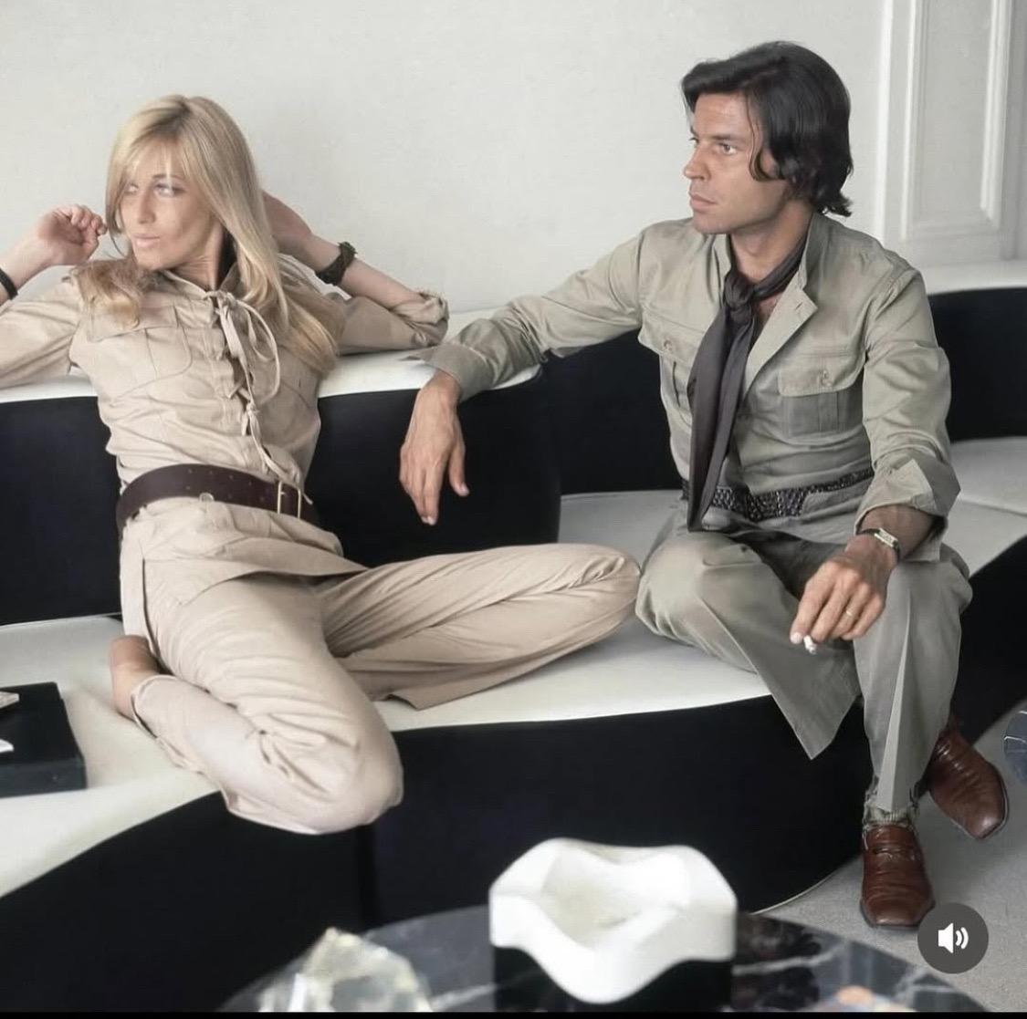 Saint Laurent 70s Sahariana Safari vintage Jacket For Sale 4