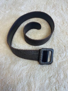 Yves Saint Laurent raffia belt.