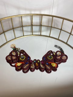 Red and black necklace Sveva Collection.