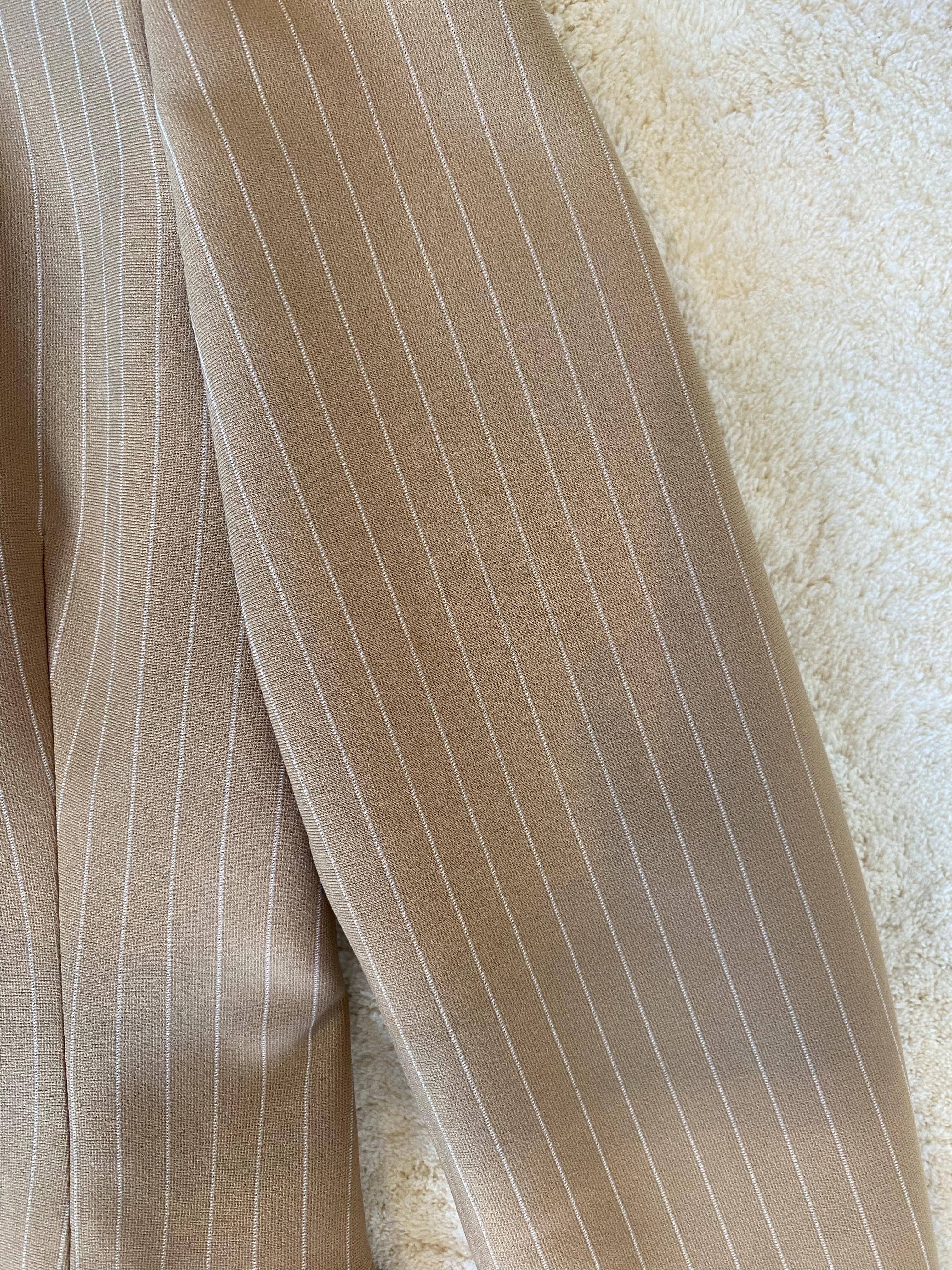 Blazer rayé beige Dolce & Gabbana. en vente 2