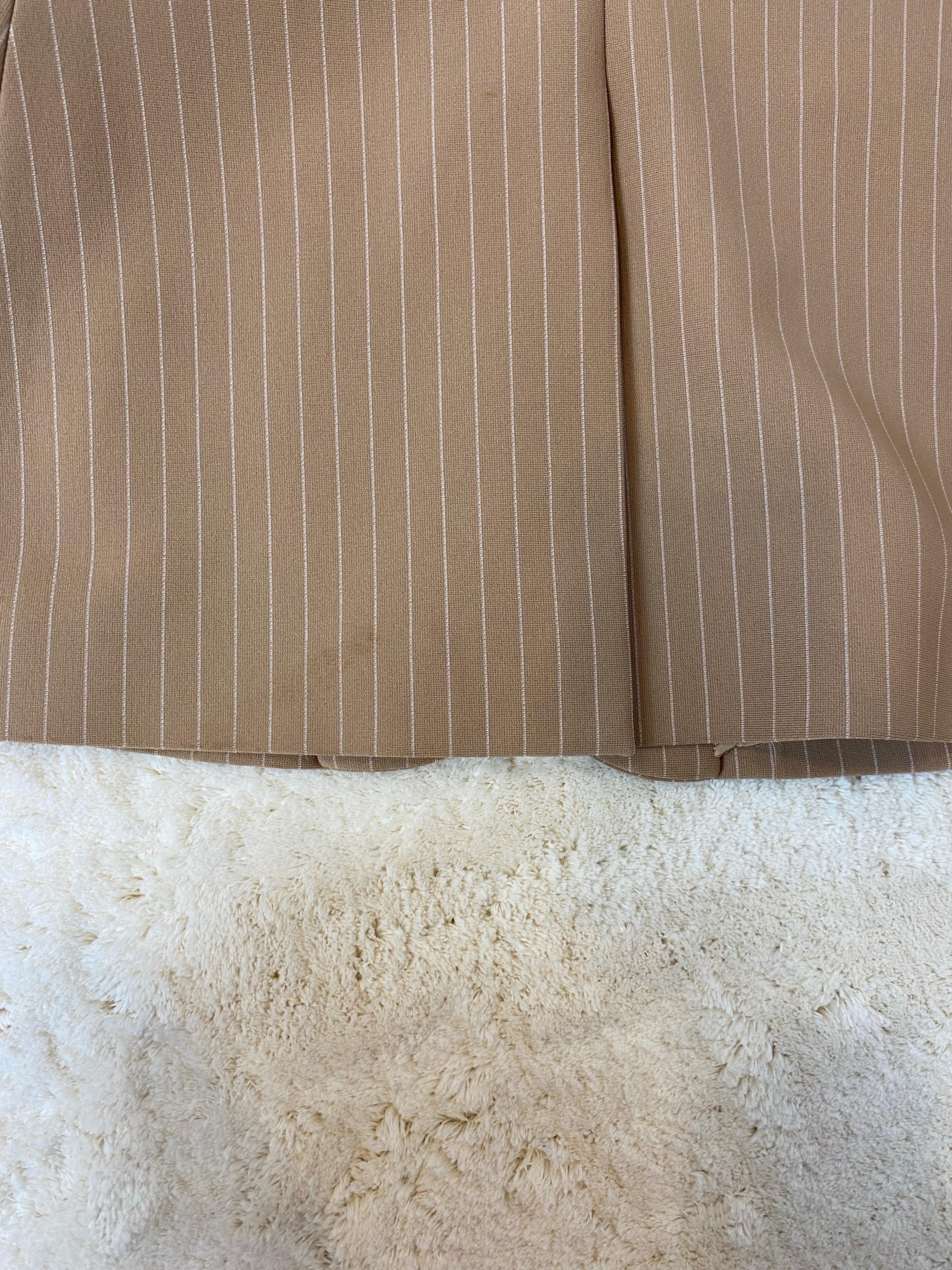Blazer rayé beige Dolce & Gabbana. en vente 5