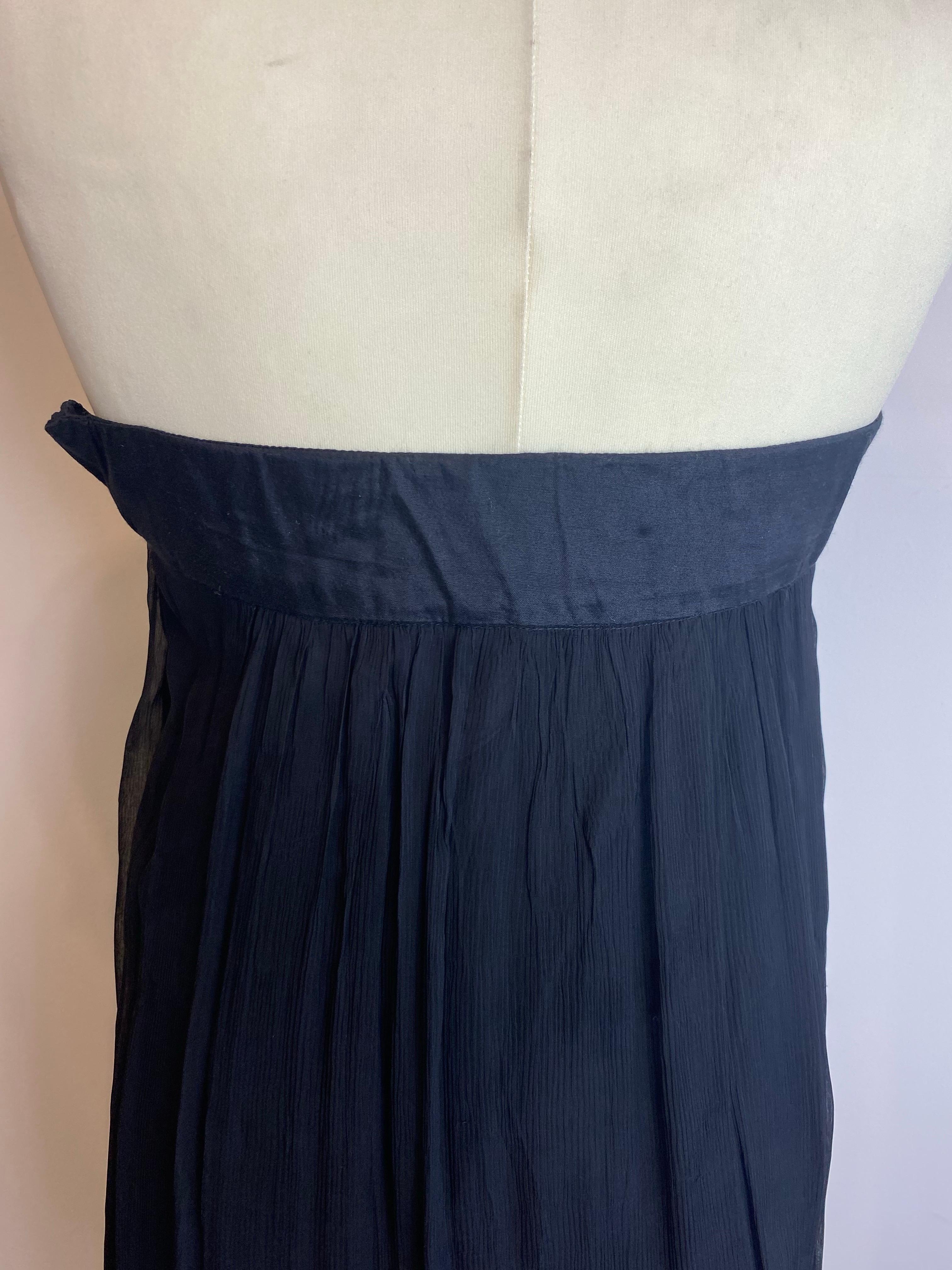 Schwarzes perlenbesetztes Midikleid von Kookai. im Angebot 5