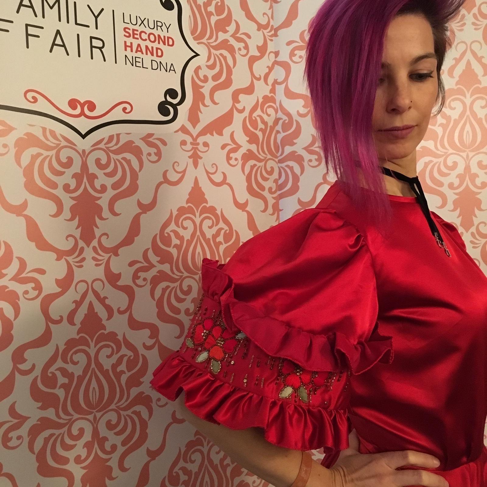 Robe vintage en soie rouge Yves Saint Laurent en vente 4