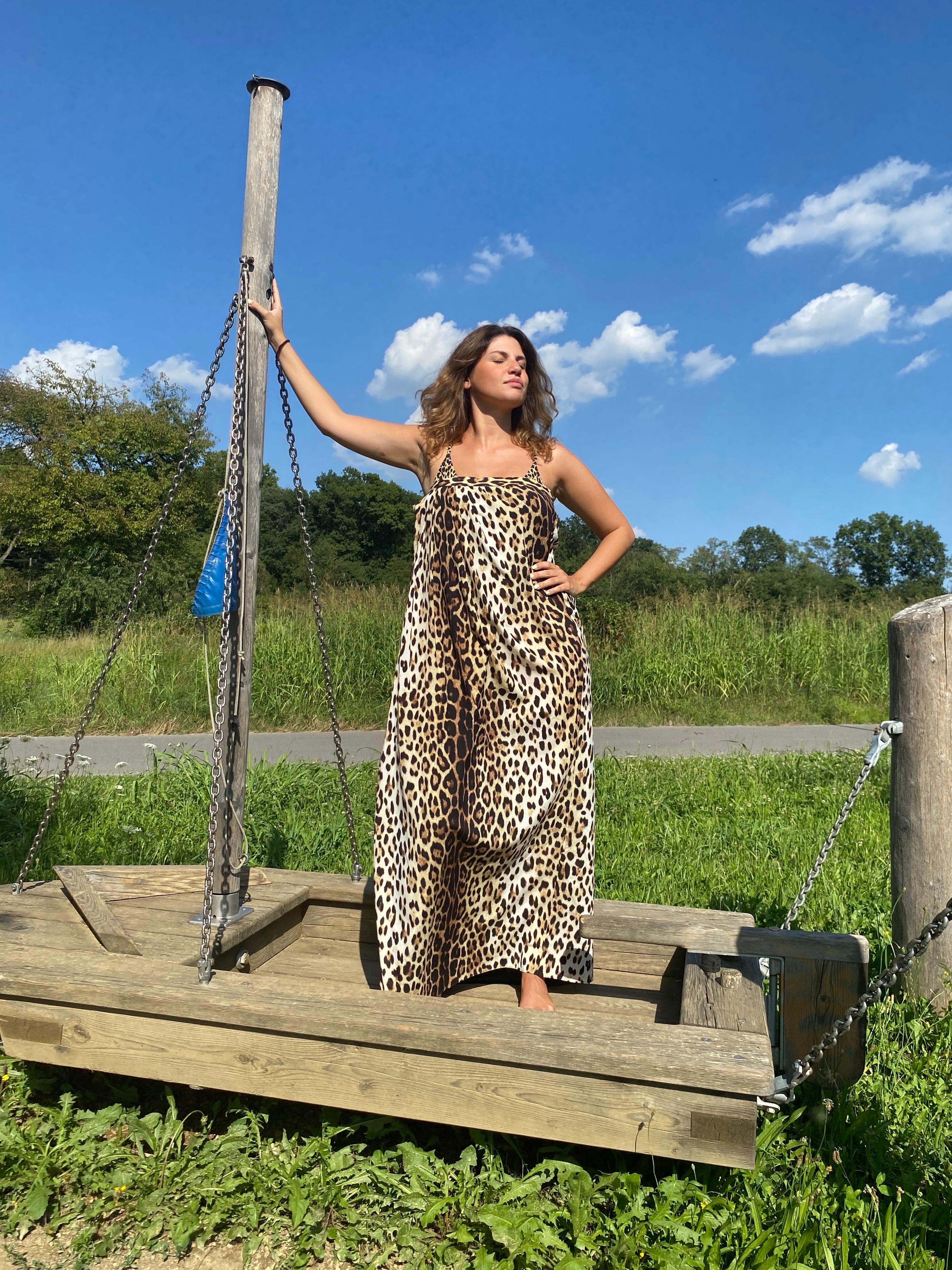 Gonna Moschino Cheap and Chic con stampa leopardo in vendita 8